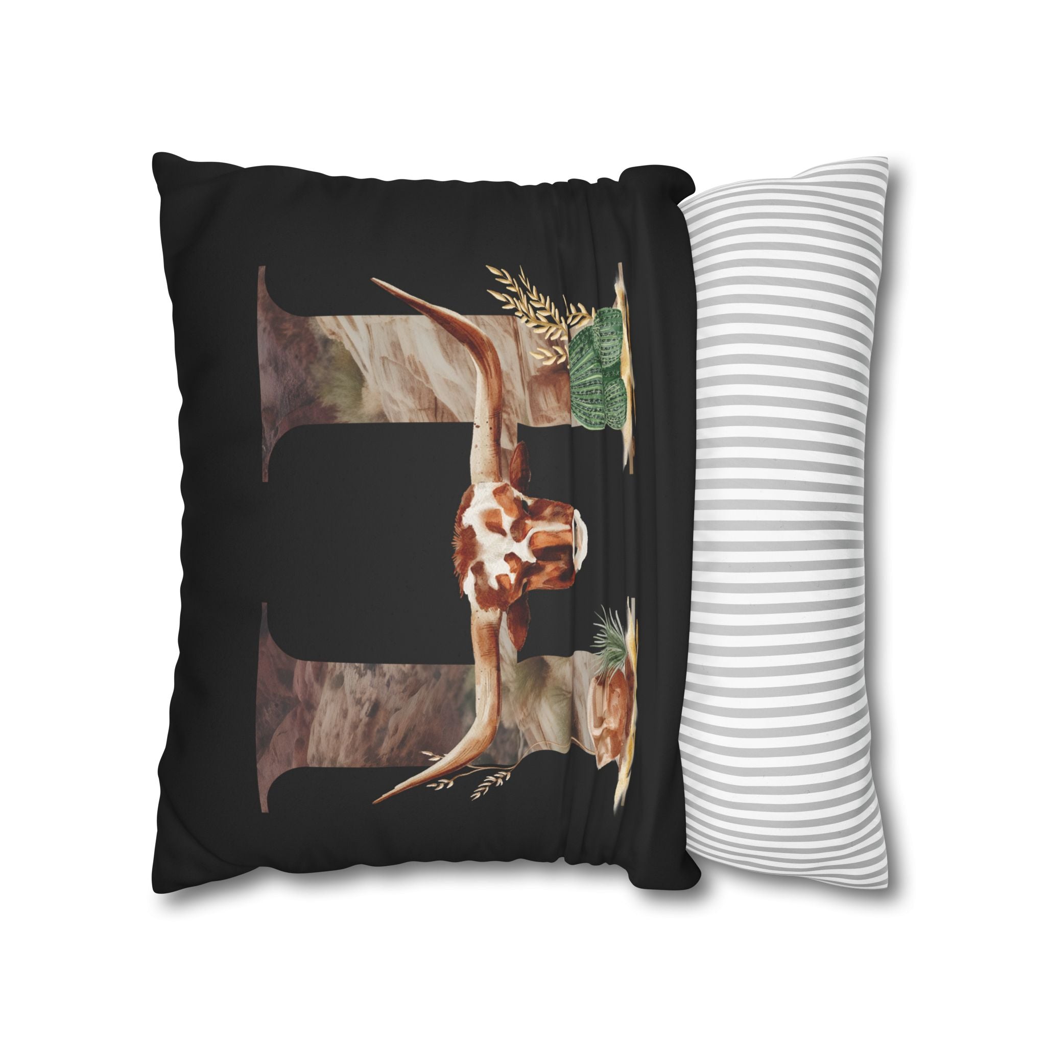 Western Initial Pillow Cover , Personalized Rustic Decor, Cowgirl Gift, Custom Throw Pillow for Home or Wedding