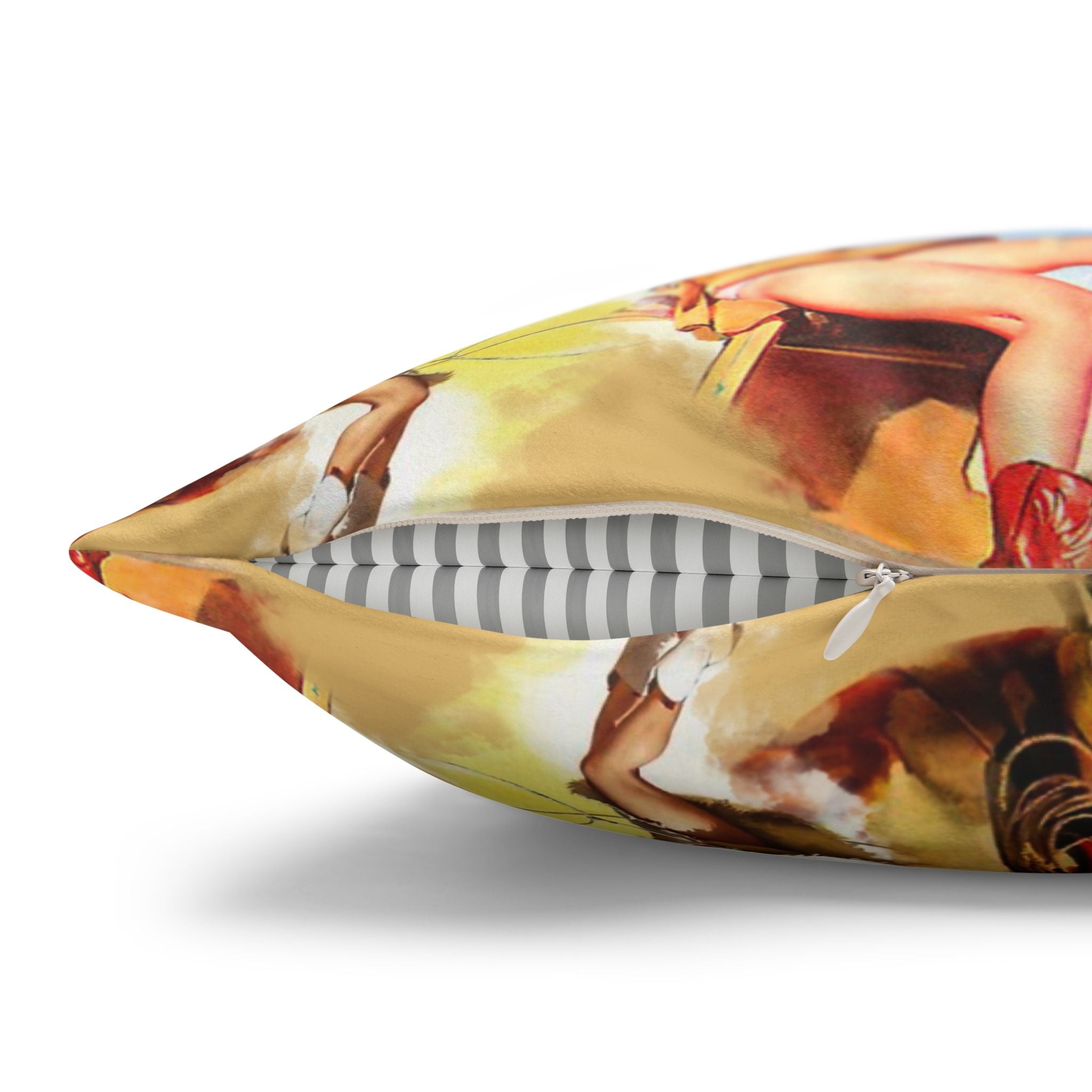 Western VINTAGE Cowgirl Throw Pillow Cover, Retro Western Decor Accent