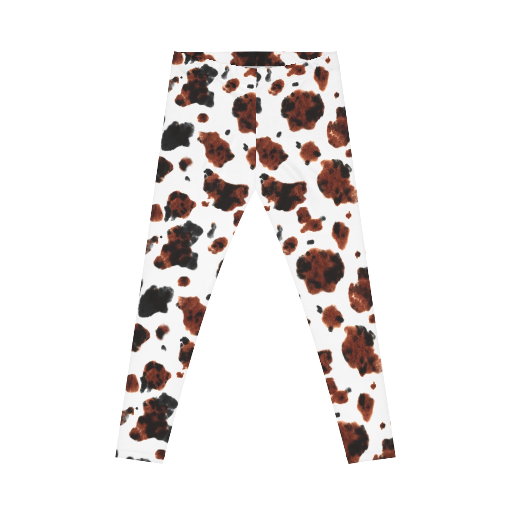 Brown Brindle Cow Print Leggings, Womens Western Leggings, Cow Print Yoga Pants, Boutique Cowhide Leggings, Western Outfit