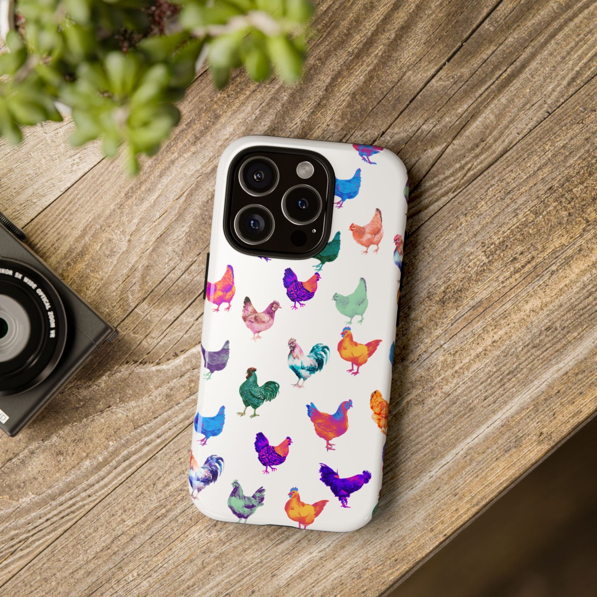 Cute Chicken Phone Case, Neon Chicken Phone Case, Chicken Lover Gift, QUIRKY PHONE CASE