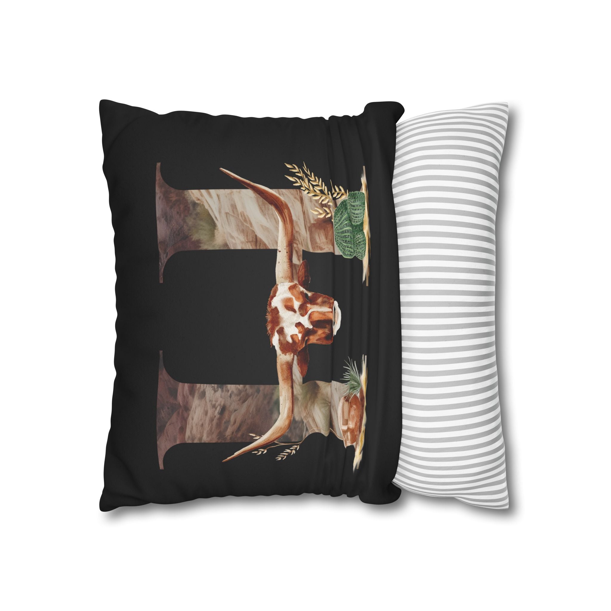 Western Initial Pillow Cover , Personalized Rustic Decor, Cowgirl Gift, Custom Throw Pillow for Home or Wedding