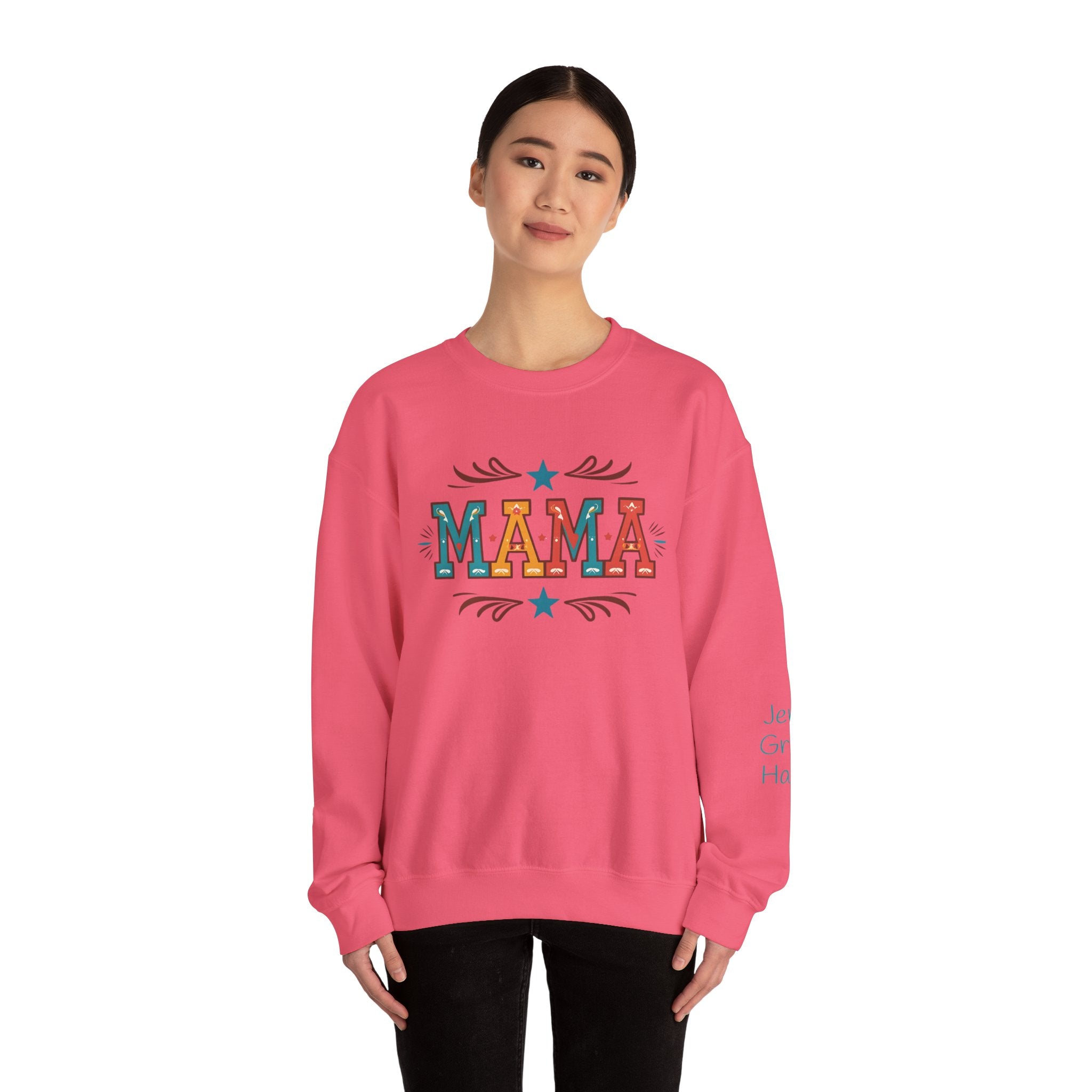 Western MAMA Sweatshirt, Custom Mom Gift with Kids Names, Cozy Mothers Day Crewneck