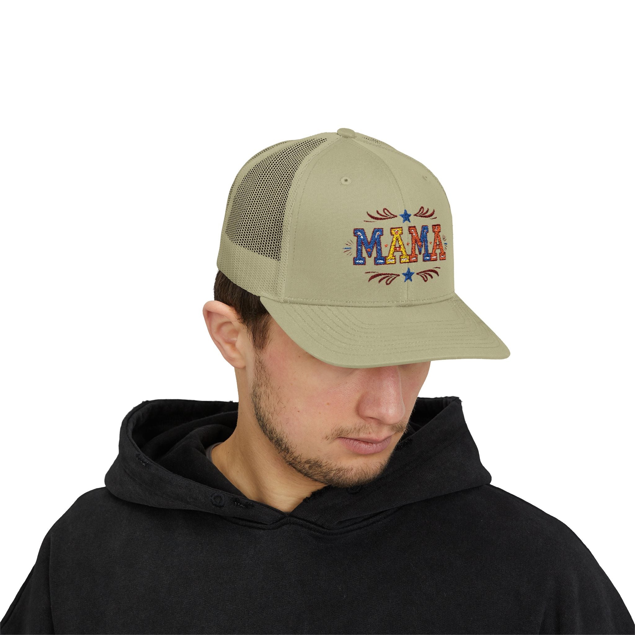 Colorful Mama Trucker Cap , Trendy Snapback Hat for Moms, Mothers Day Gift
