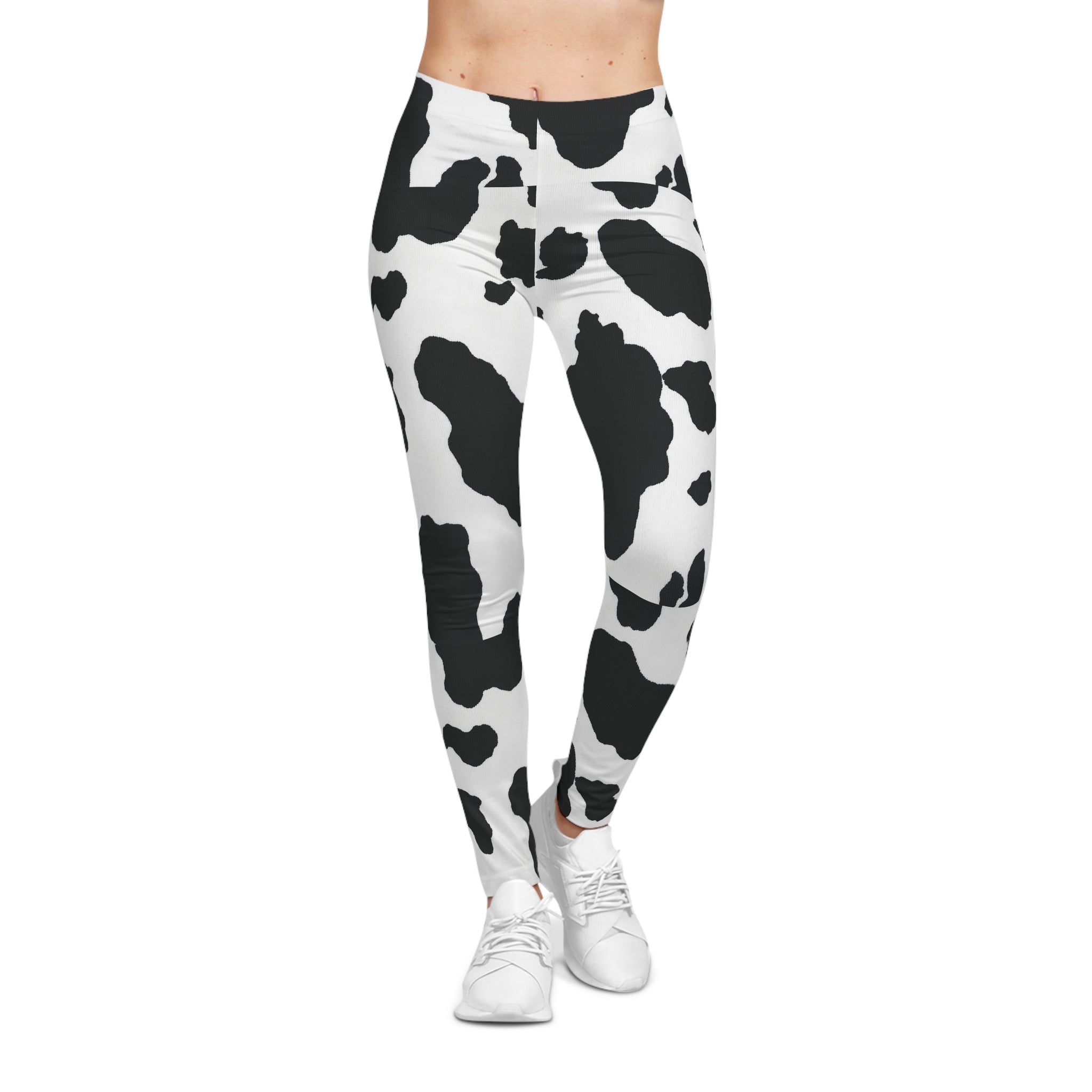 Black White Cow Print Leggings, Womens Western Leggings, Cow Print Yoga Pants, Cowhide Leggings, Boutique Cowgirl Outfit