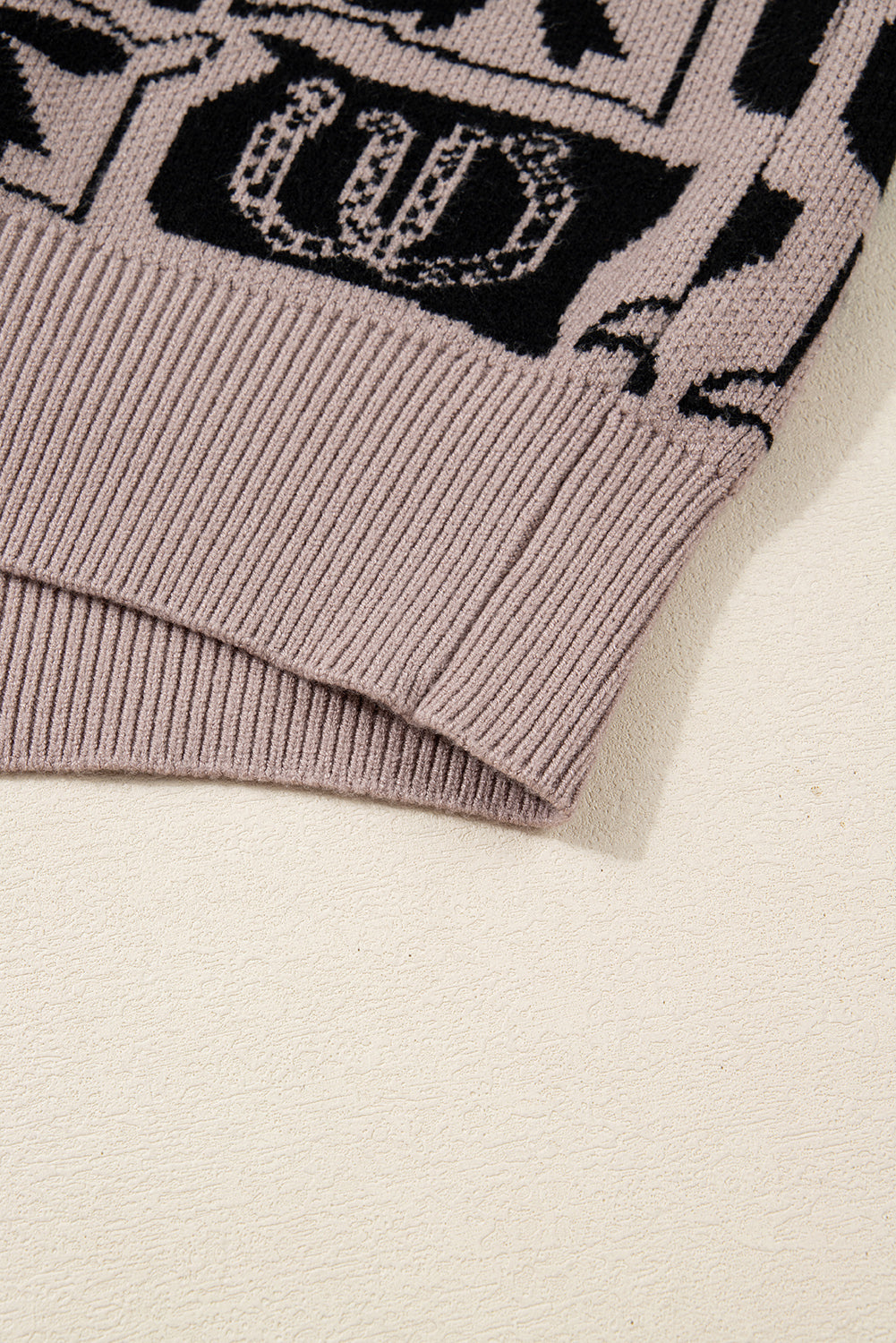 Black Bows & Horseshoes Sweater – Western Cowgirl Fashion Knit Pullover