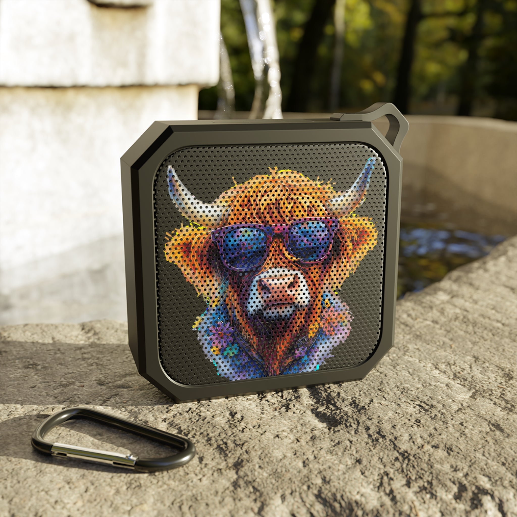 Highland Cow Bluetooth Speaker, Portable Outdoor Sound, Waterproof Travel Speaker, Cute Cow Gift for Highland Cow Lovers