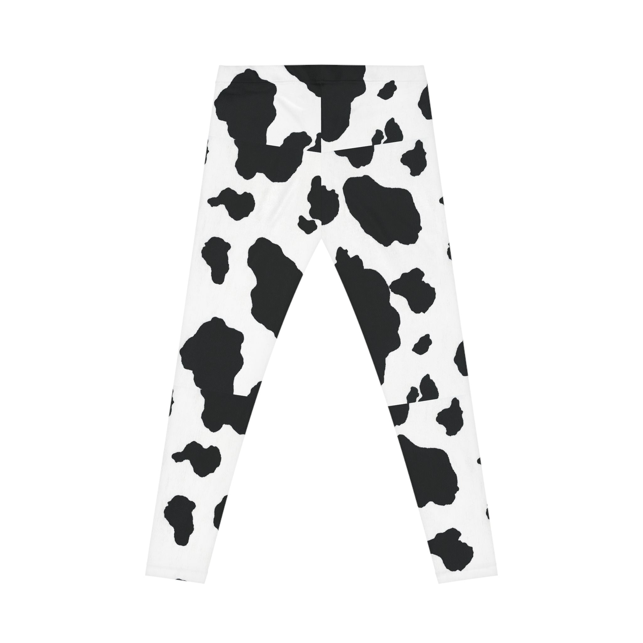 Black White Cow Print Leggings, Womens Western Leggings, Cow Print Yoga Pants, Cowhide Leggings, Boutique Cowgirl Outfit