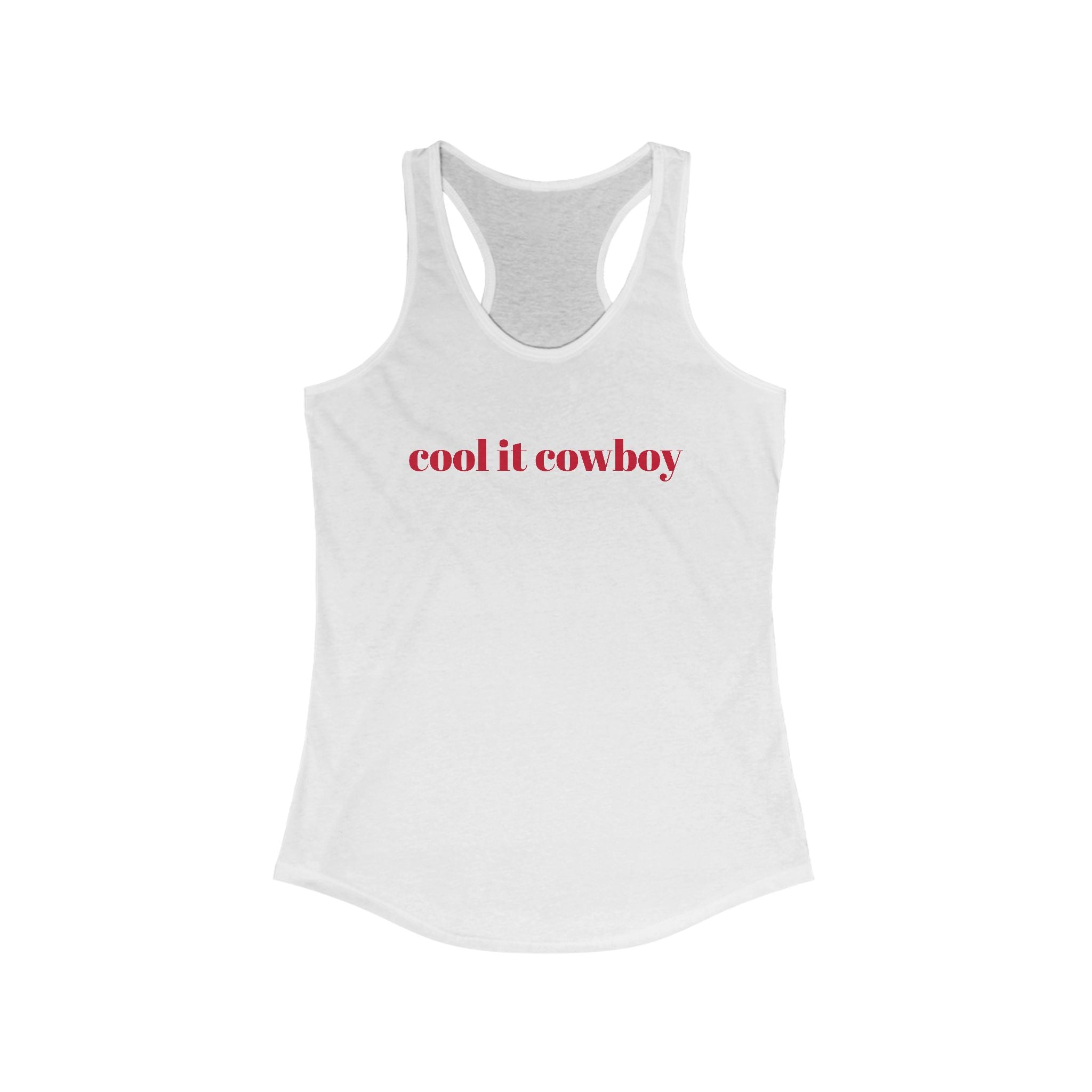 Cool It Cowboy Shirt, Women's Racerback Tank for Gym or Casual Wear