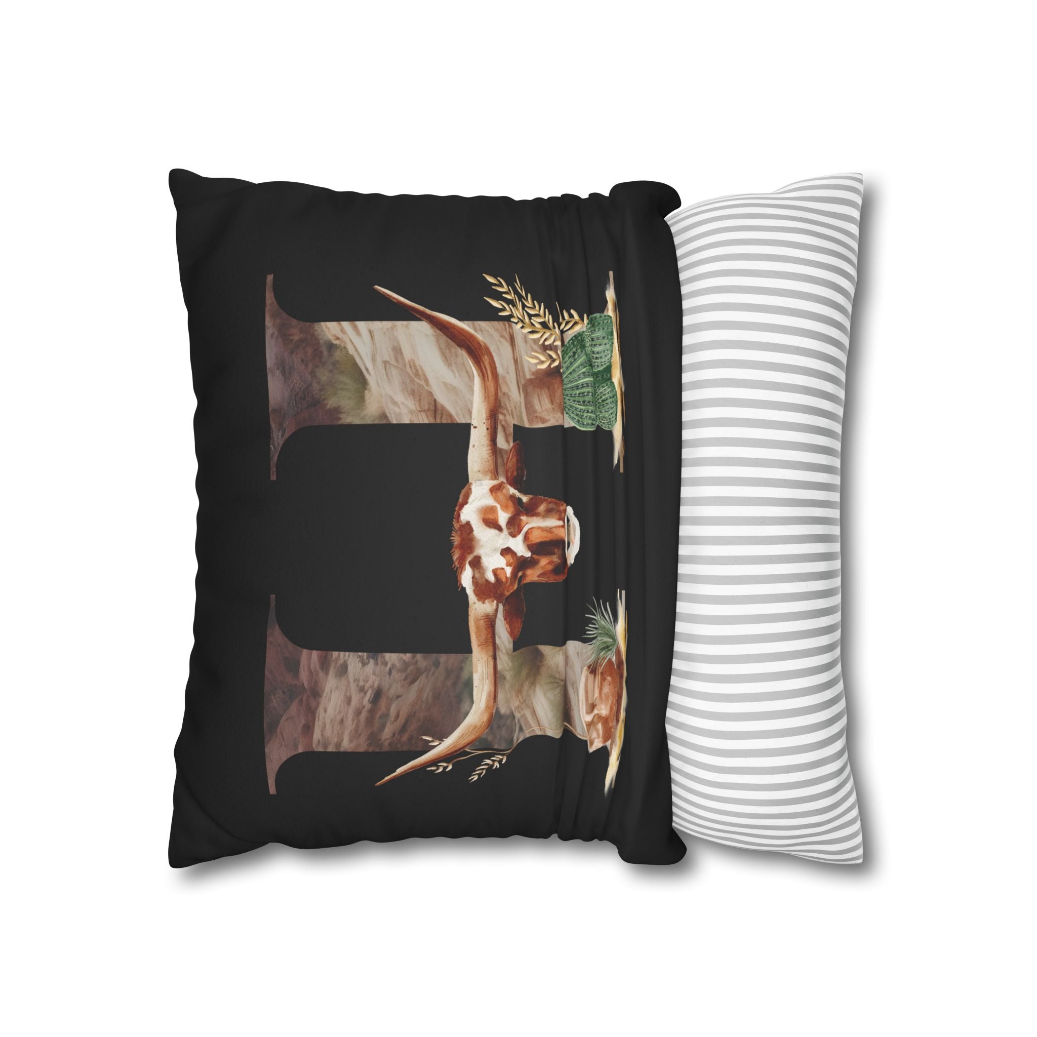 Western Initial Pillow Cover , Personalized Rustic Decor, Cowgirl Gift, Custom Throw Pillow for Home or Wedding