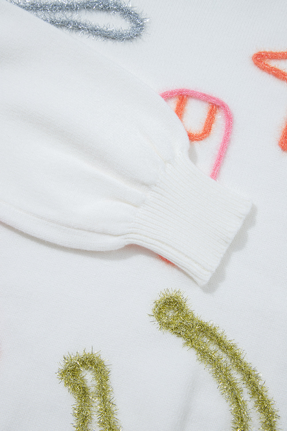 White Tinsel Western Boots & Horseshoe Star Knit Sweater | Cowgirl Graphic Crew Neck Pullover