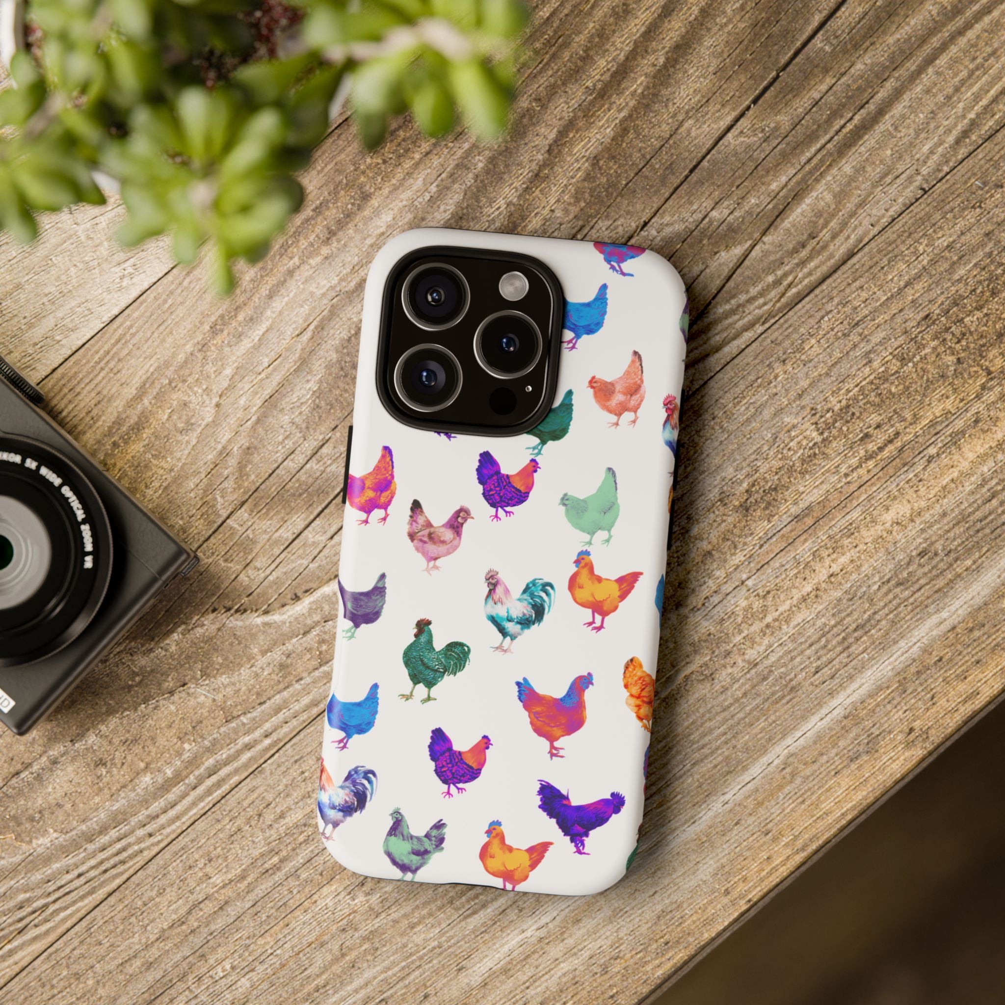 Cute Chicken Phone Case, Neon Chicken Phone Case, Chicken Lover Gift, QUIRKY PHONE CASE