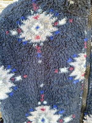 Black Aztec Sherpa Bomber Jacket: Cozy Western Fleece Zip-Up