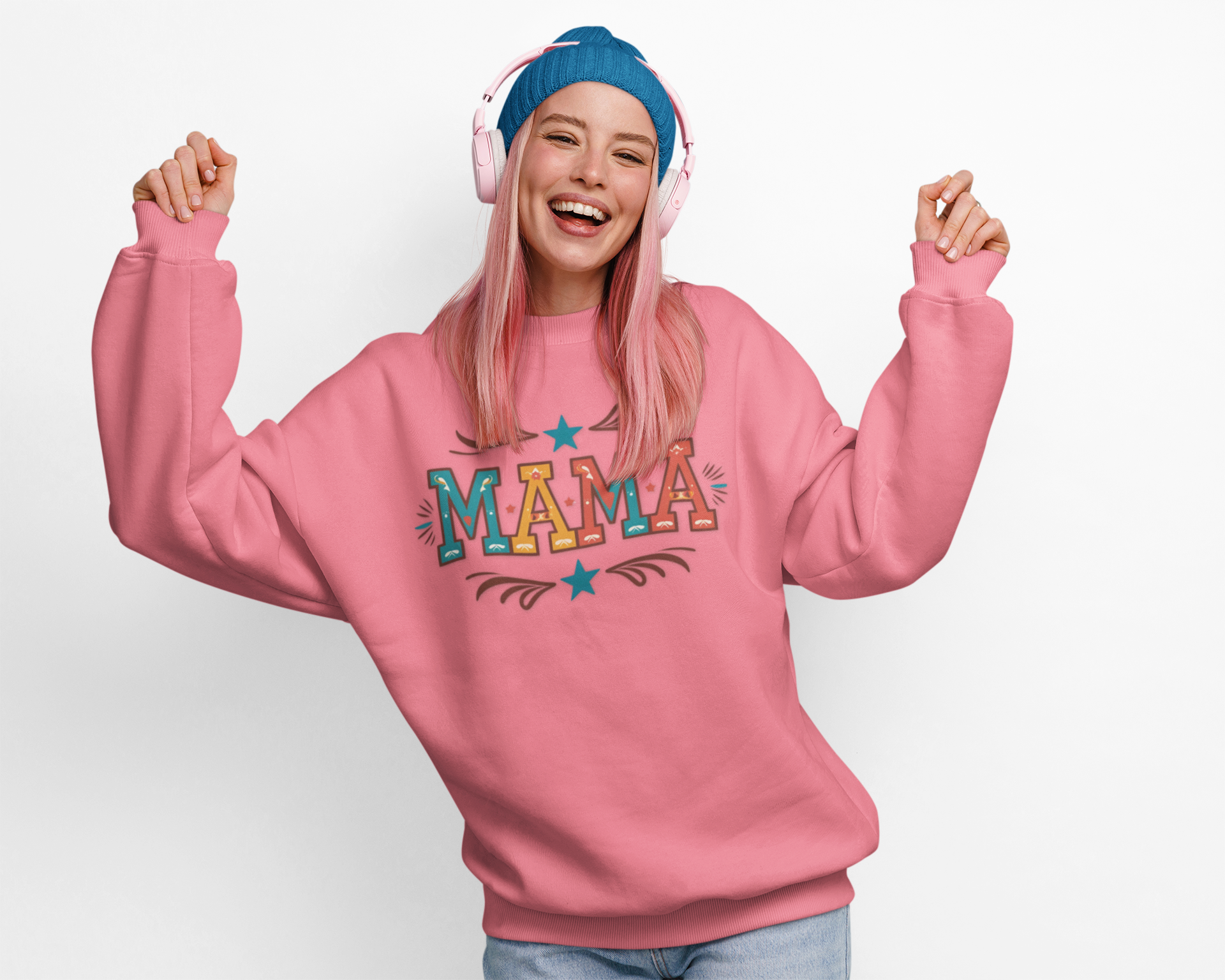 Western MAMA Sweatshirt, Custom Mom Gift with Kids Names, Cozy Mothers Day Crewneck