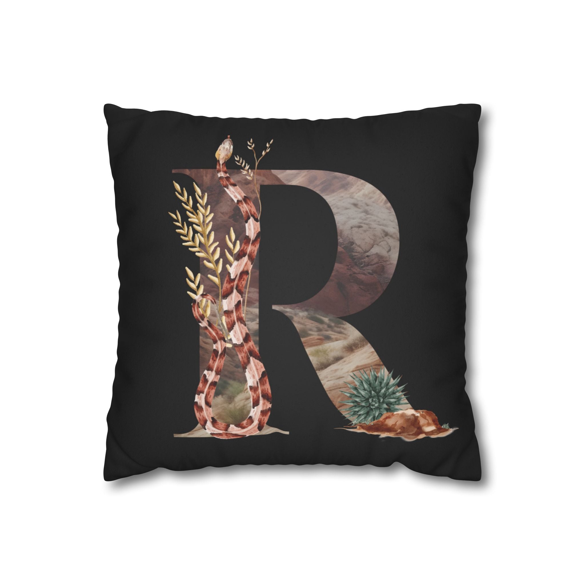Western Initial Pillow Cover , Personalized Rustic Decor, Cowgirl Gift, Custom Throw Pillow for Home or Wedding
