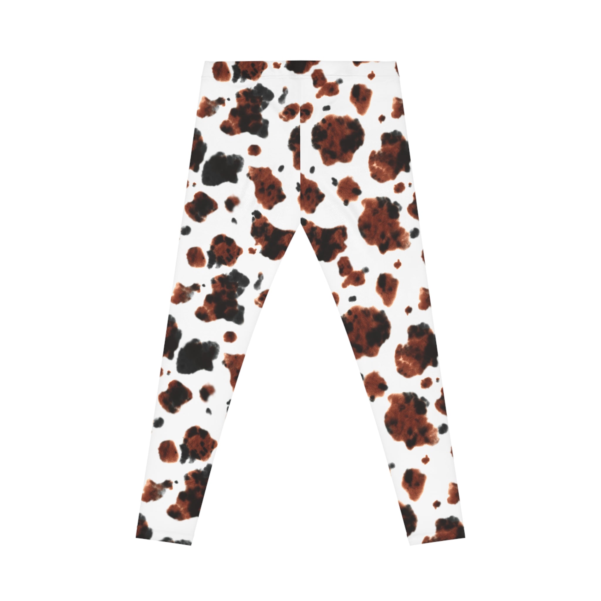 Brown Brindle Cow Print Leggings, Womens Western Leggings, Cow Print Yoga Pants, Boutique Cowhide Leggings, Western Outfit