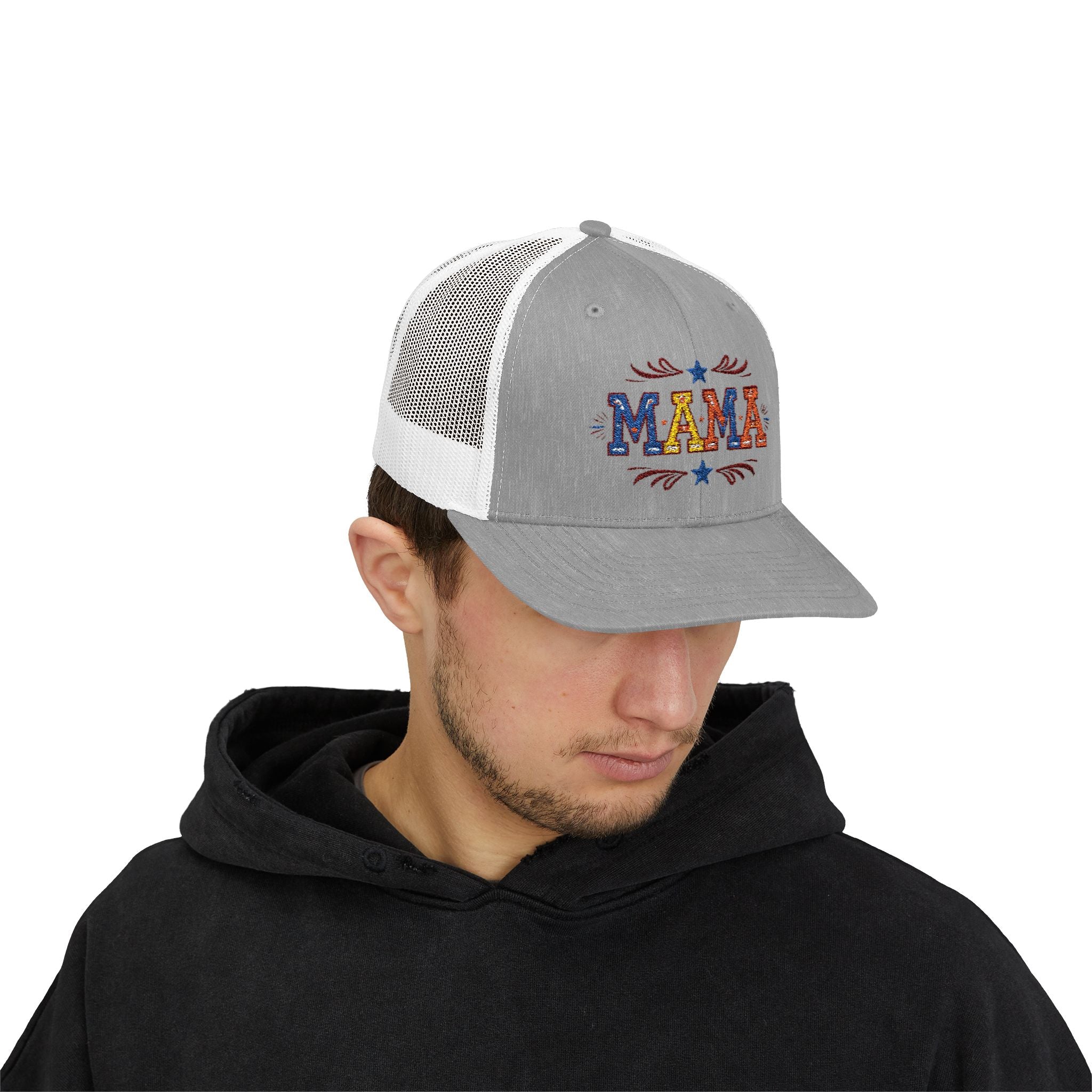 Colorful Mama Trucker Cap , Trendy Snapback Hat for Moms, Mothers Day Gift
