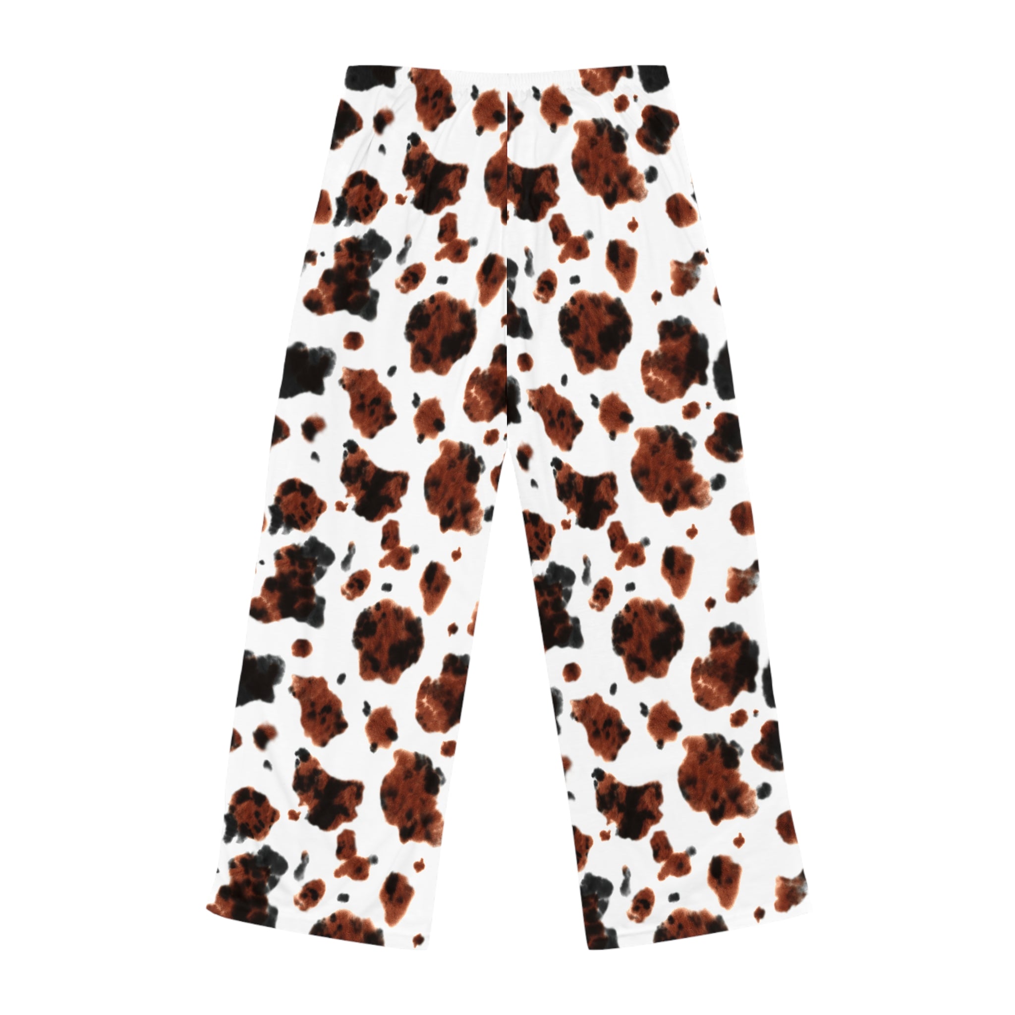 Brown Brindle Cowprint Pajama Pants, Cowhide Pants, Cowgirl Lounge Pants, Western Print Sleepwear, Gift for Cow Lover