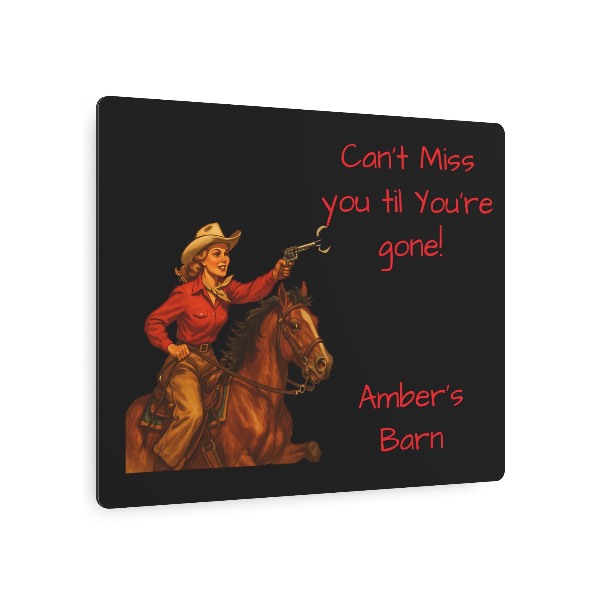 Retro Cowgirl Metal Sign, Personalized Western Decor, Western Home Decor, Cheeky Rustic Wall Art, Custom
