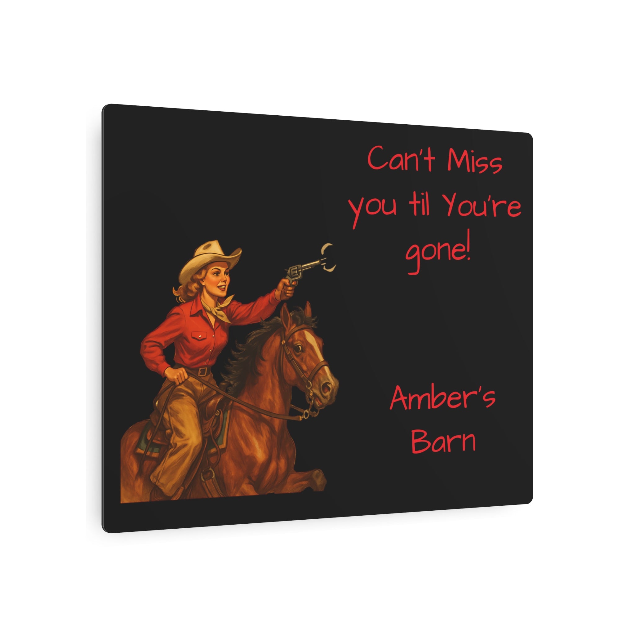 Retro Cowgirl Metal Sign, Personalized Western Decor, Western Home Decor, Cheeky Rustic Wall Art, Custom