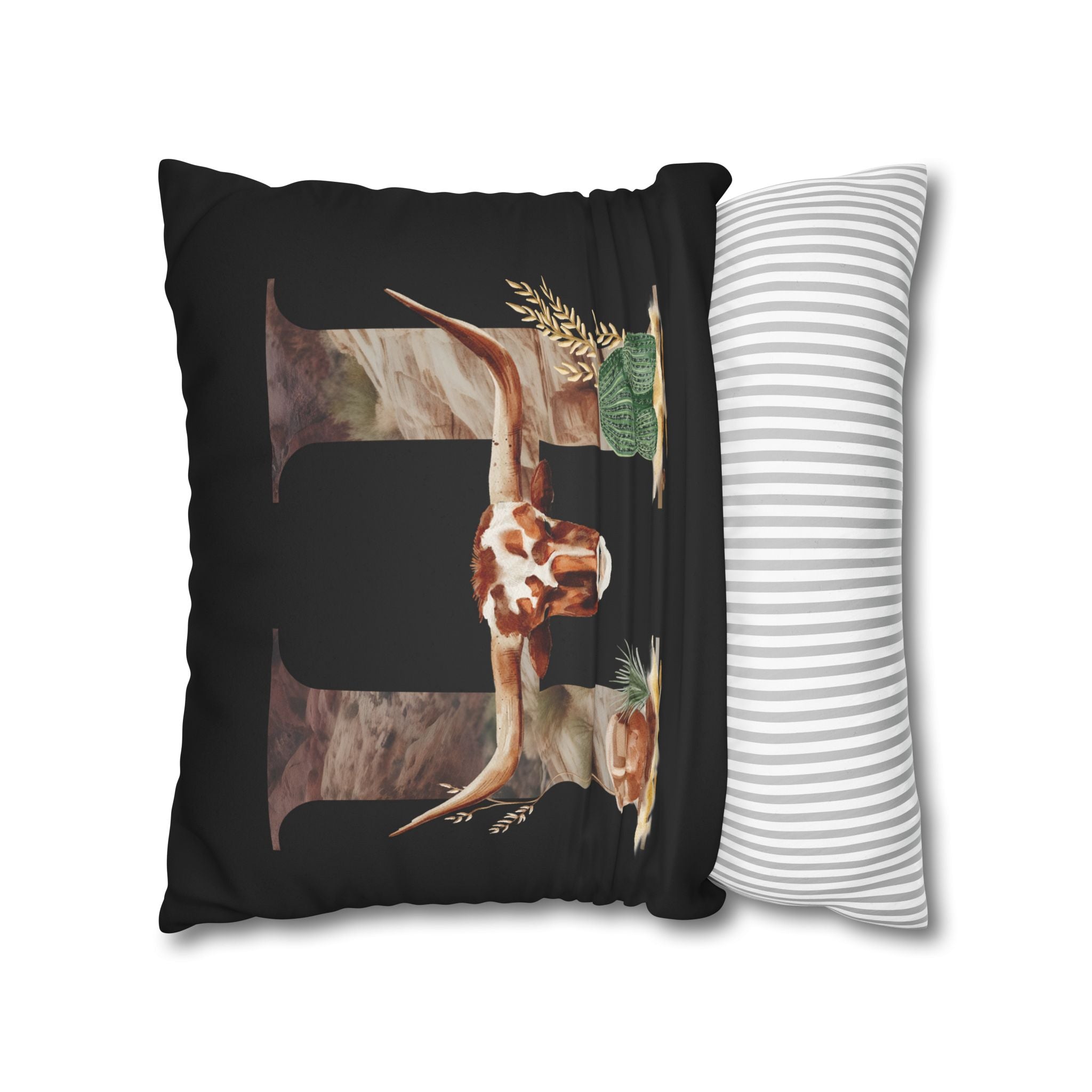 Western Initial Pillow Cover , Personalized Rustic Decor, Cowgirl Gift, Custom Throw Pillow for Home or Wedding