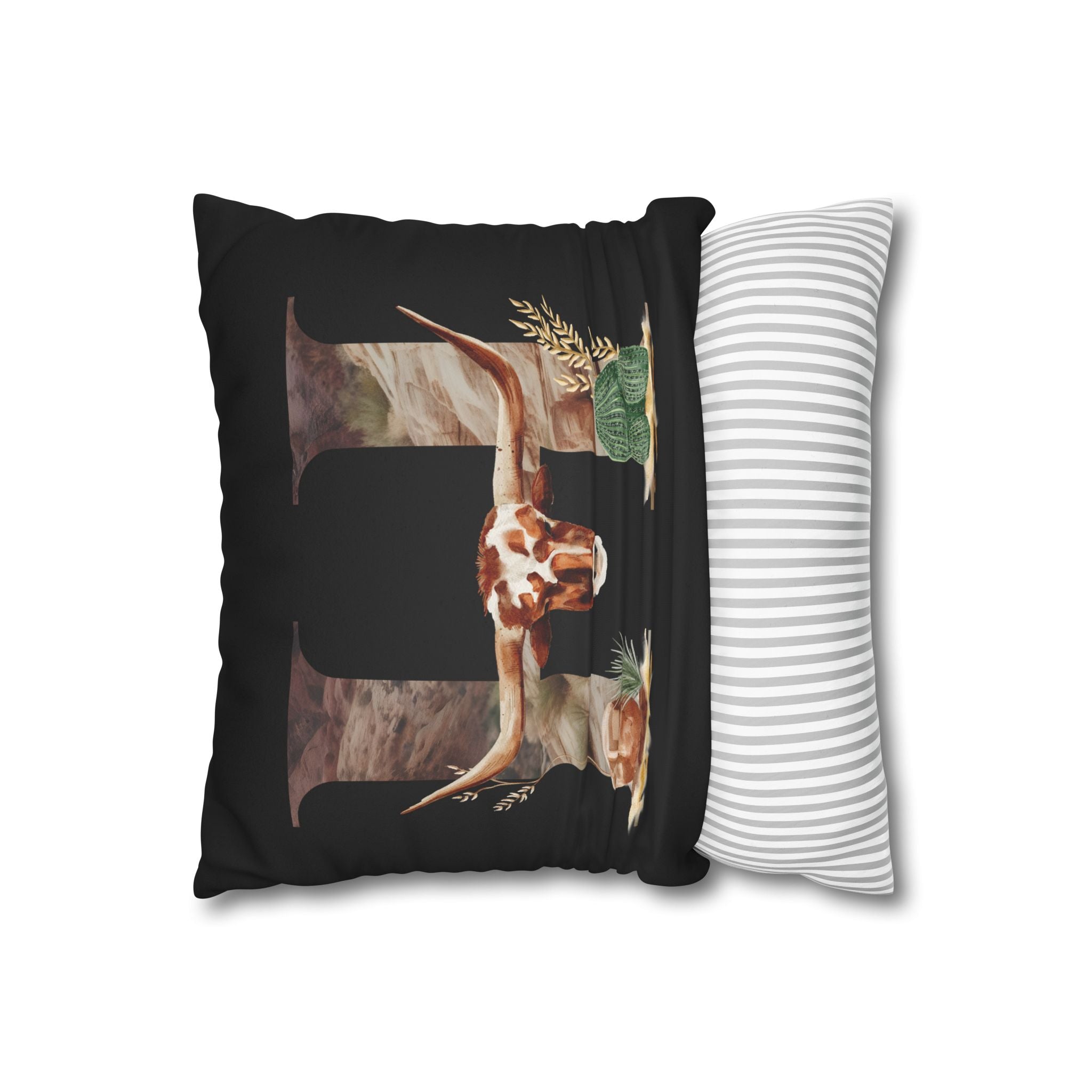 Western Initial Pillow Cover , Personalized Rustic Decor, Cowgirl Gift, Custom Throw Pillow for Home or Wedding
