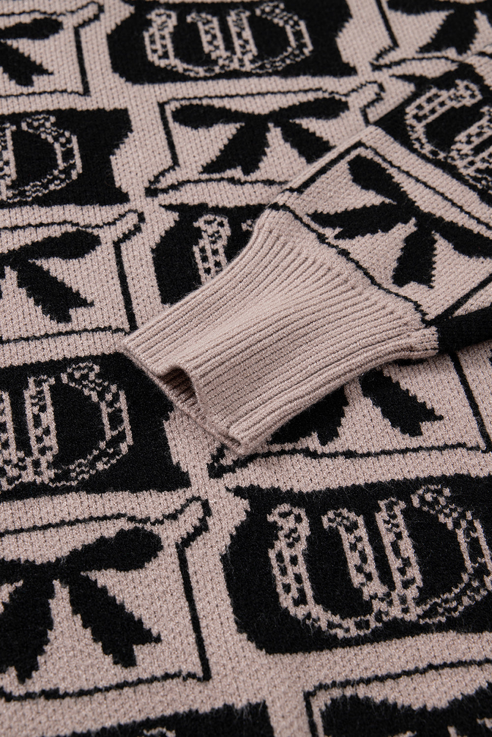 Black Bows & Horseshoes Sweater – Western Cowgirl Fashion Knit Pullover