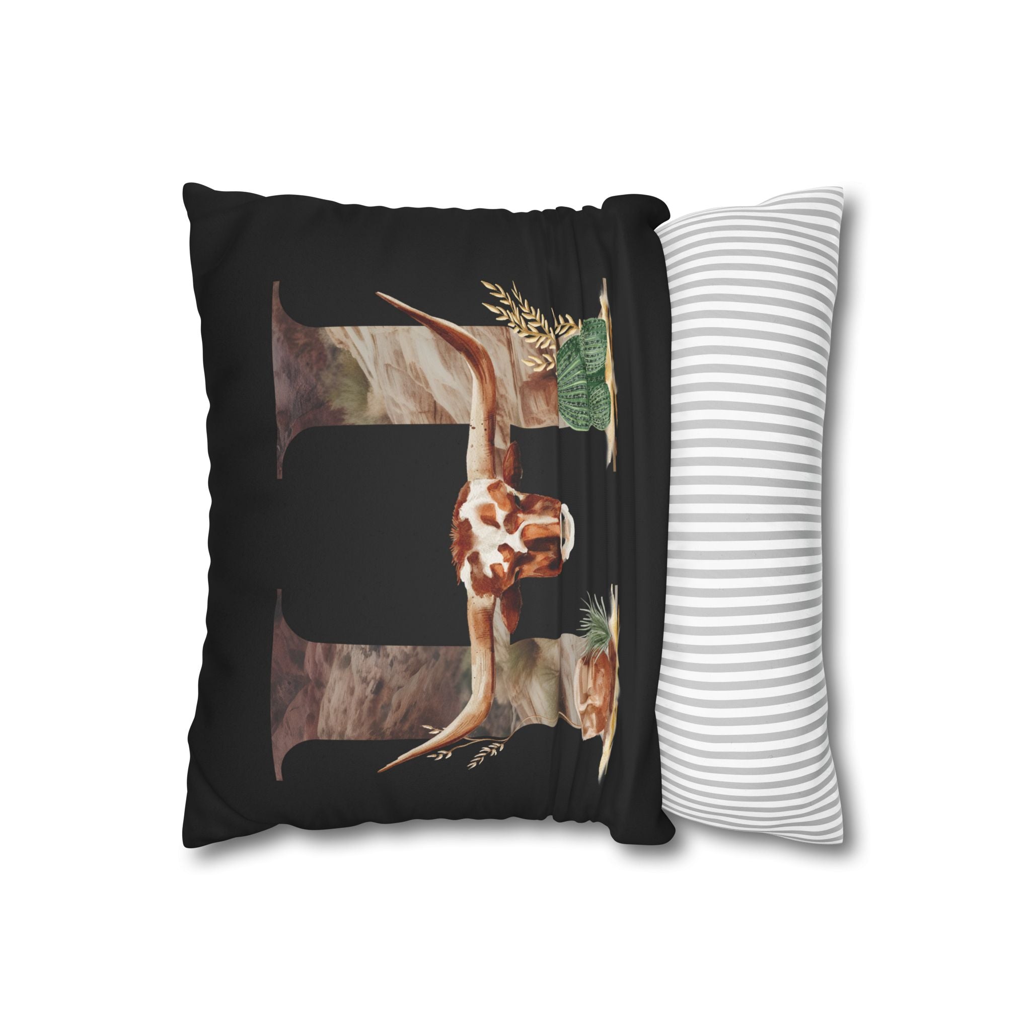 Western Initial Pillow Cover , Personalized Rustic Decor, Cowgirl Gift, Custom Throw Pillow for Home or Wedding