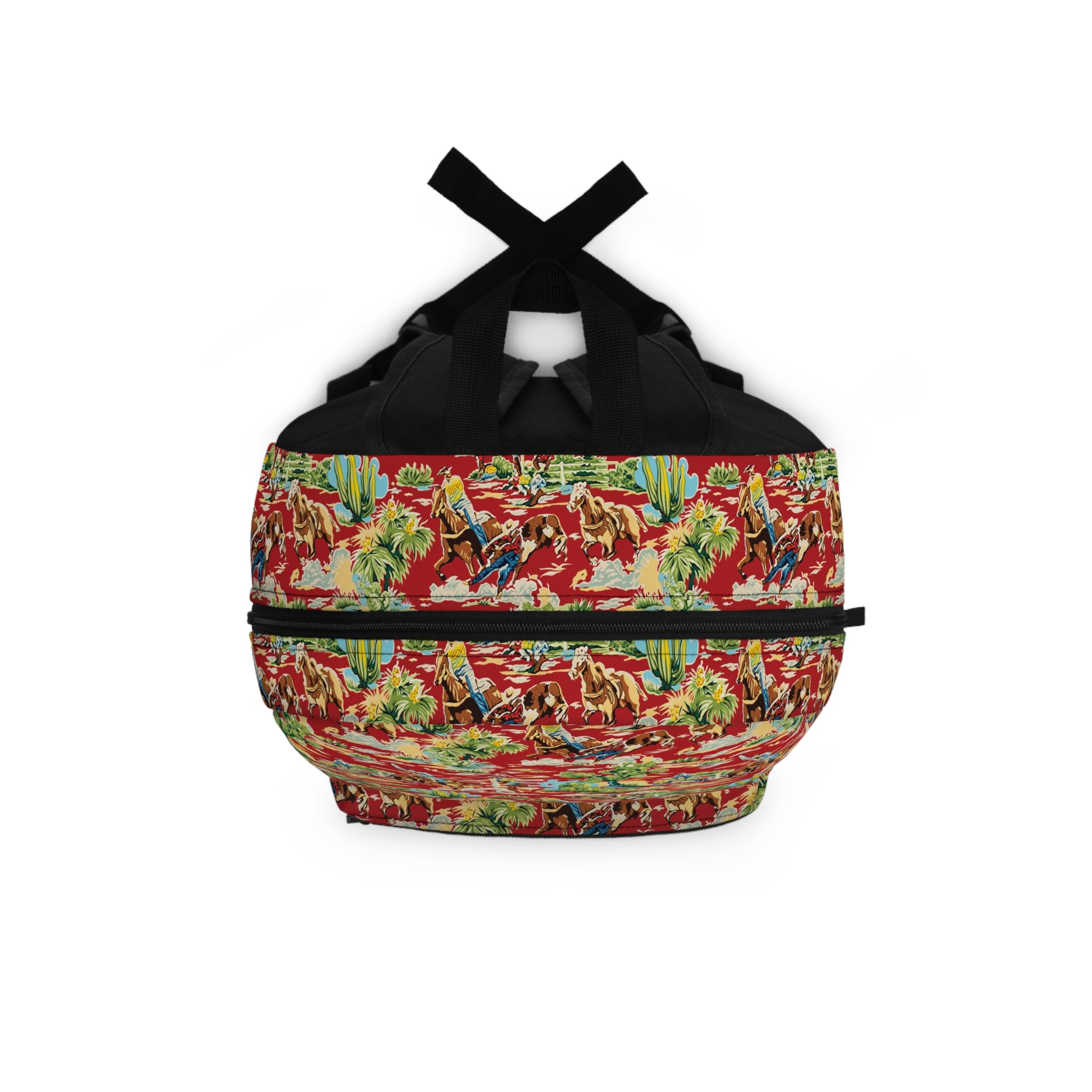Personalized Red Vintage Western Toile Backpack
