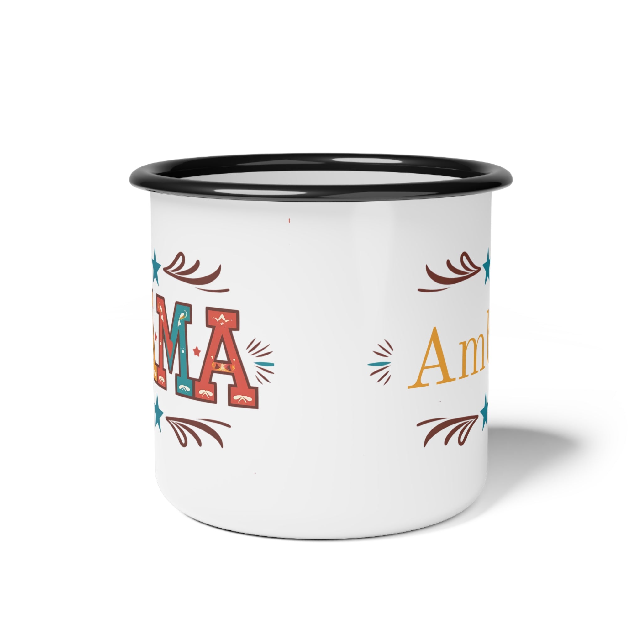 Personalized MAMA Enamel Camp Cup, Custom Mama Coffee Mug, Western MAMA, Mom Camping Cup, Mother's Day Gift