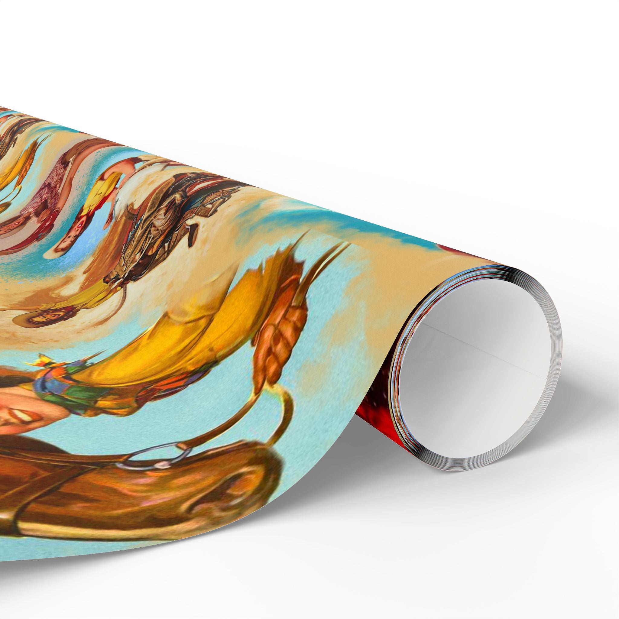 Vintage Cowgirl Wrapping Paper,  Retro Western Gift Wrap for Birthdays, Holidays & Boho Cowgirl Celebrations