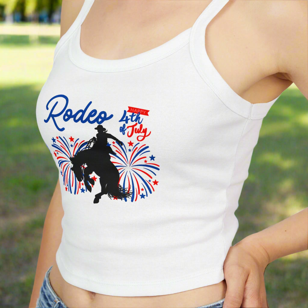4th of july rodeo cowboy tank crop top