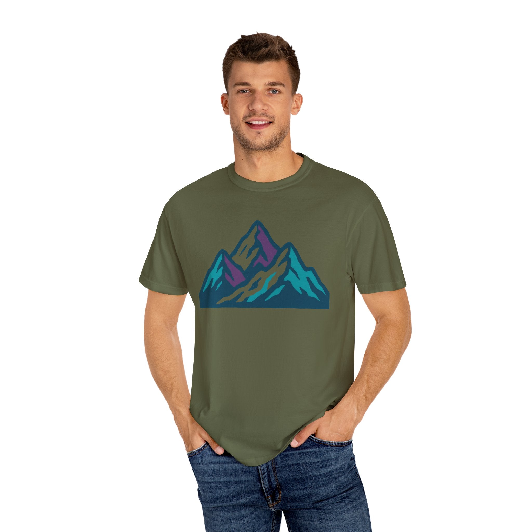 Mountain Graphic Unisex T-shirt, Comfort Colors Outdoor Shirt, Hiking Adventure Tee, Nature Lover Gift, Summer Outing Apparel