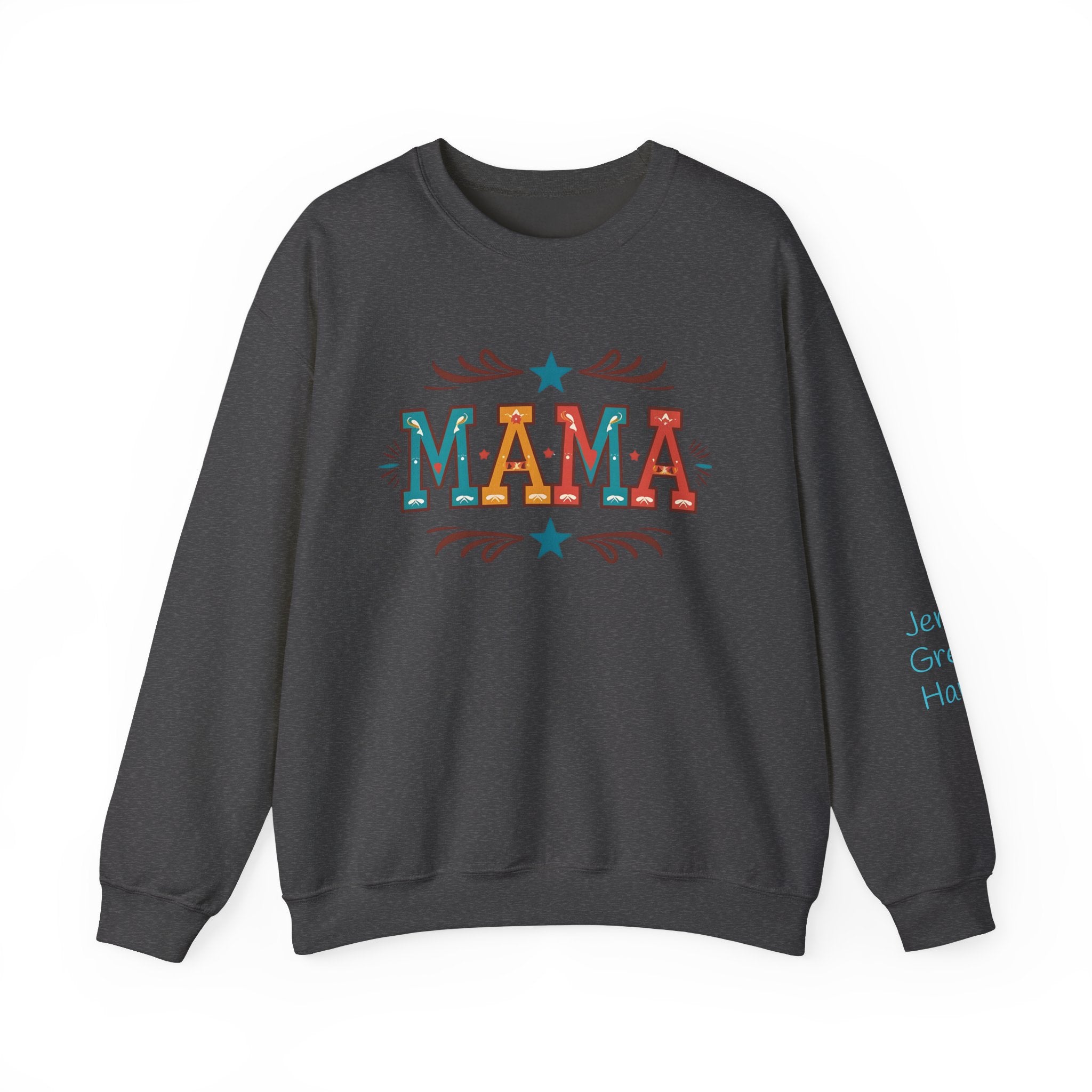 Western MAMA Sweatshirt, Custom Mom Gift with Kids Names, Cozy Mothers Day Crewneck