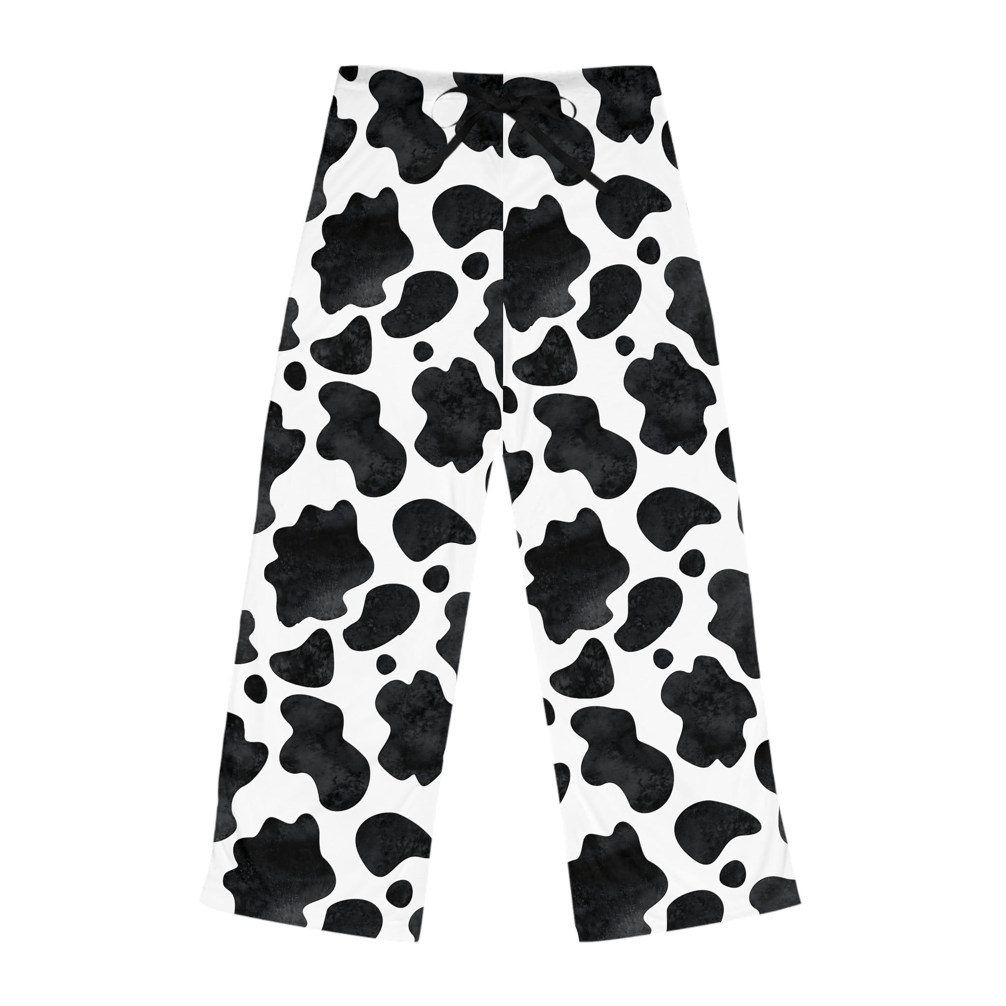Black White Cowprint Pajama Pants, Cowgirl Lounge Pants, Western Print Sleepwear, Cute Farm Pajamas, Country Girl Gift, Cow Lover Jammies