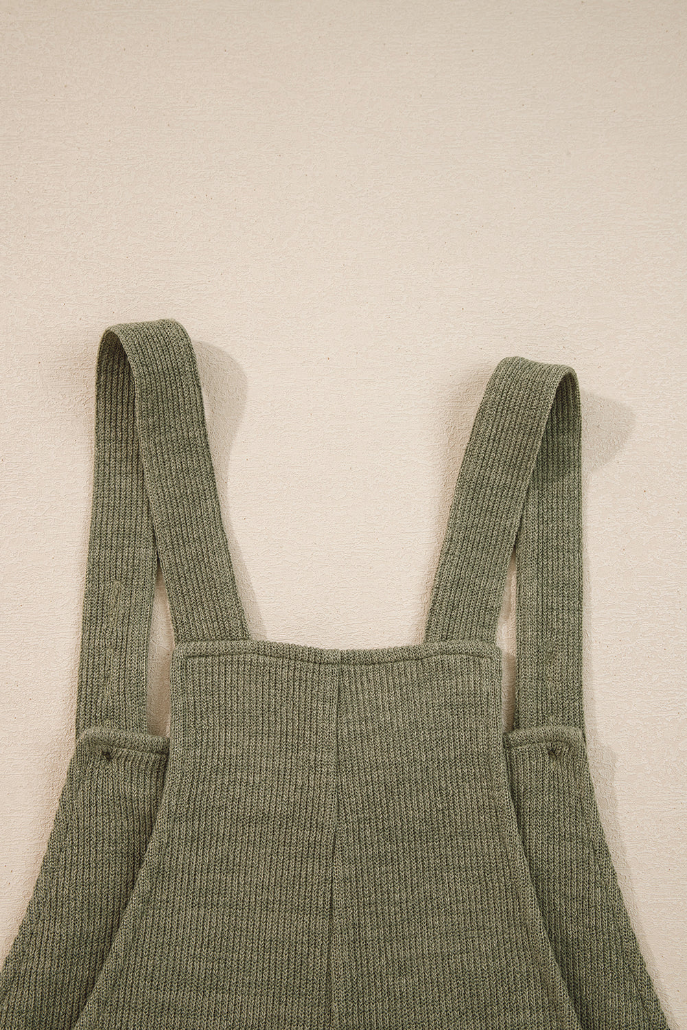 Green Knit Jumpsuit – Solid Color Casual Overall with Straight Leg & Pockets, Women’s Loose Fit One Piece Outfit