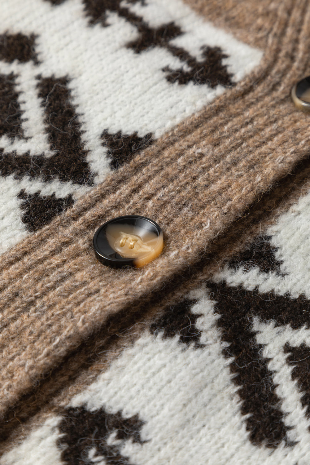 Women’s Geometric V-Neck Button Front Cardigan | Southwestern Knit Sweater for Fall Fashion