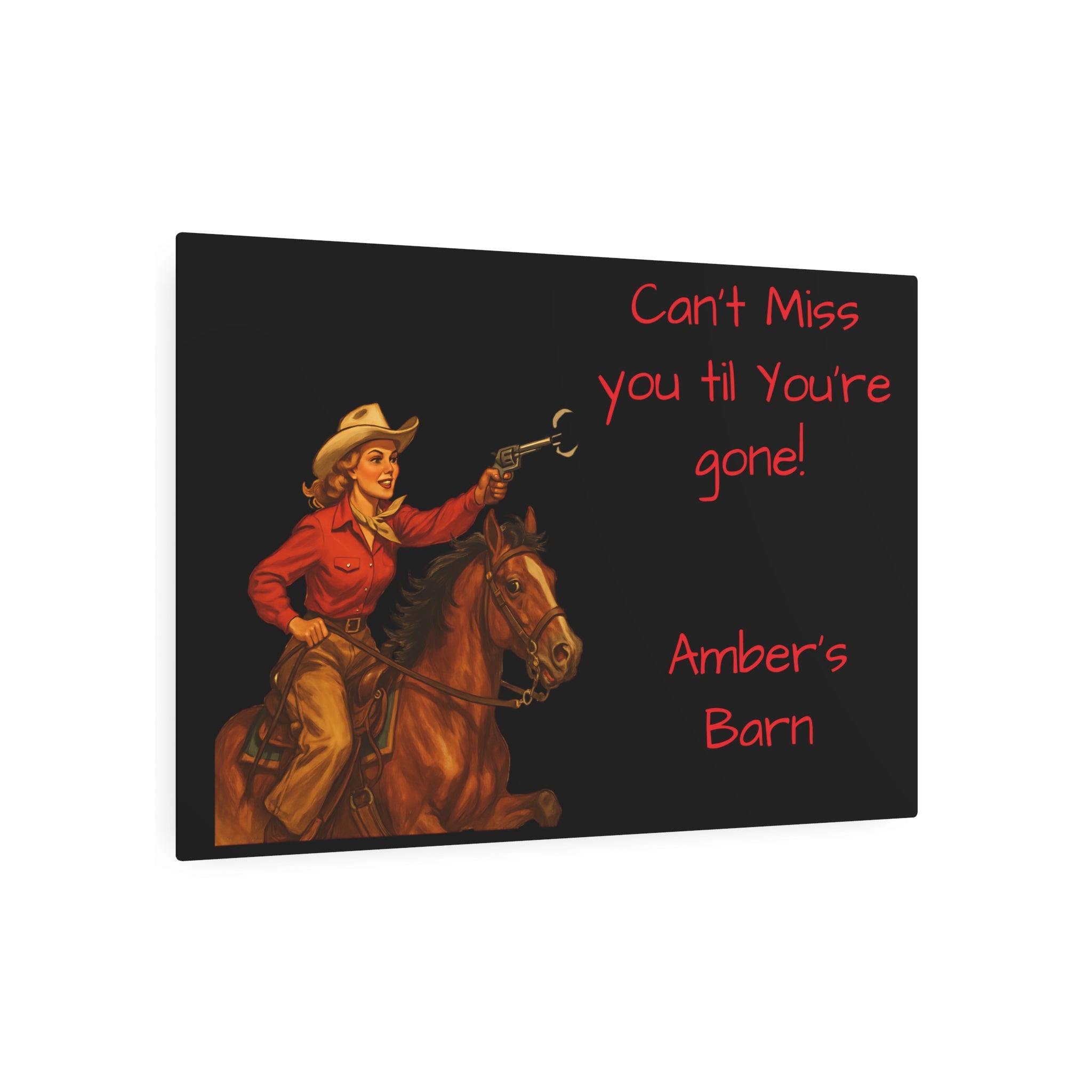 Retro Cowgirl Metal Sign, Personalized Western Decor, Western Home Decor, Cheeky Rustic Wall Art, Custom