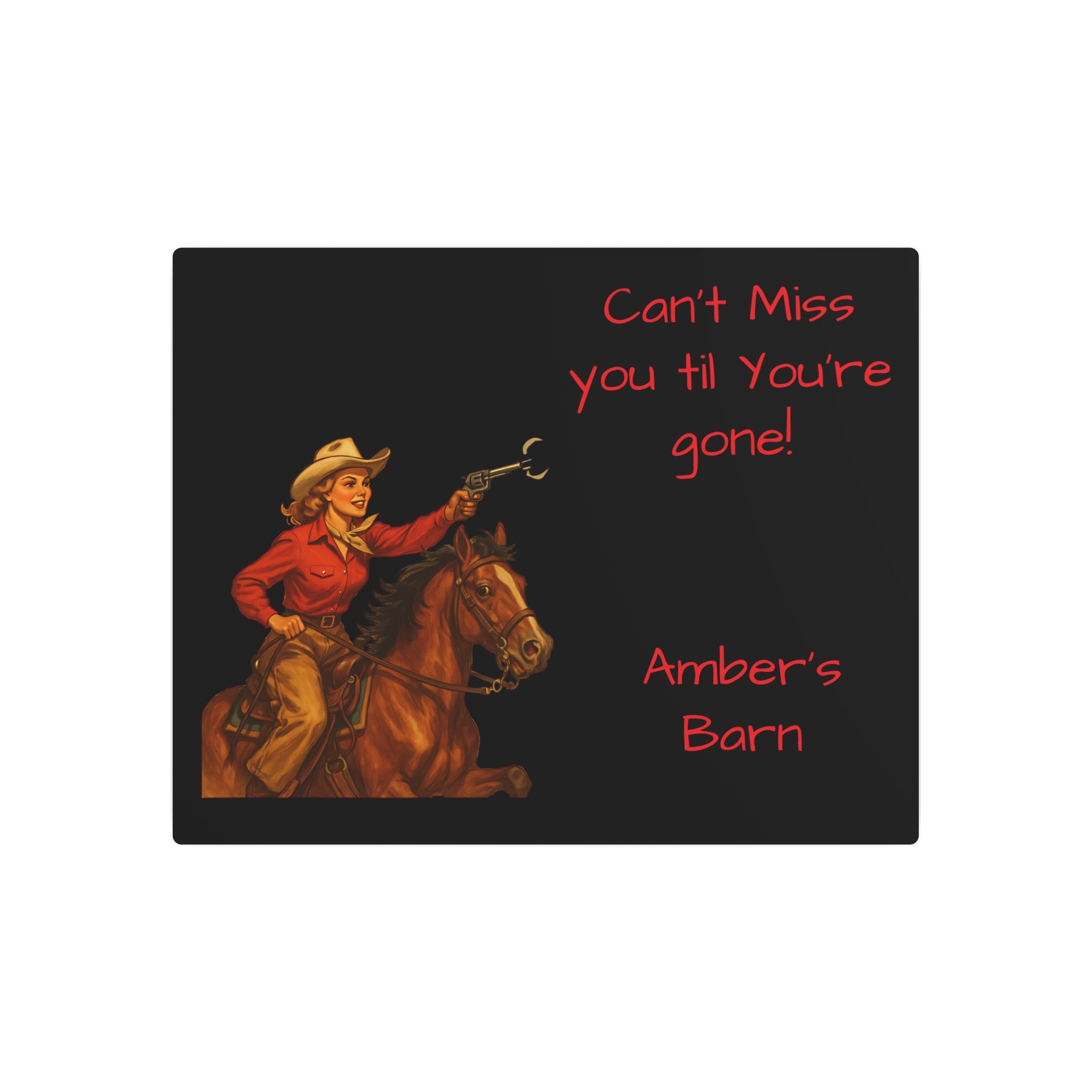 Retro Cowgirl Metal Sign, Personalized Western Decor, Western Home Decor, Cheeky Rustic Wall Art, Custom