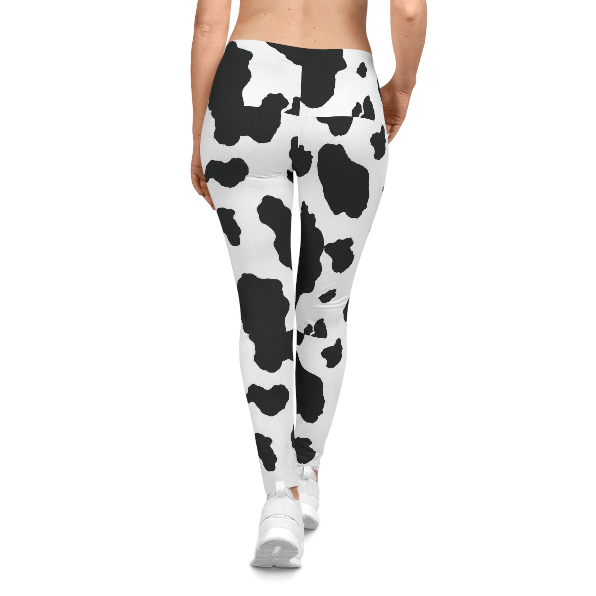 Black White Cow Print Leggings, Womens Western Leggings, Cow Print Yoga Pants, Cowhide Leggings, Boutique Cowgirl Outfit