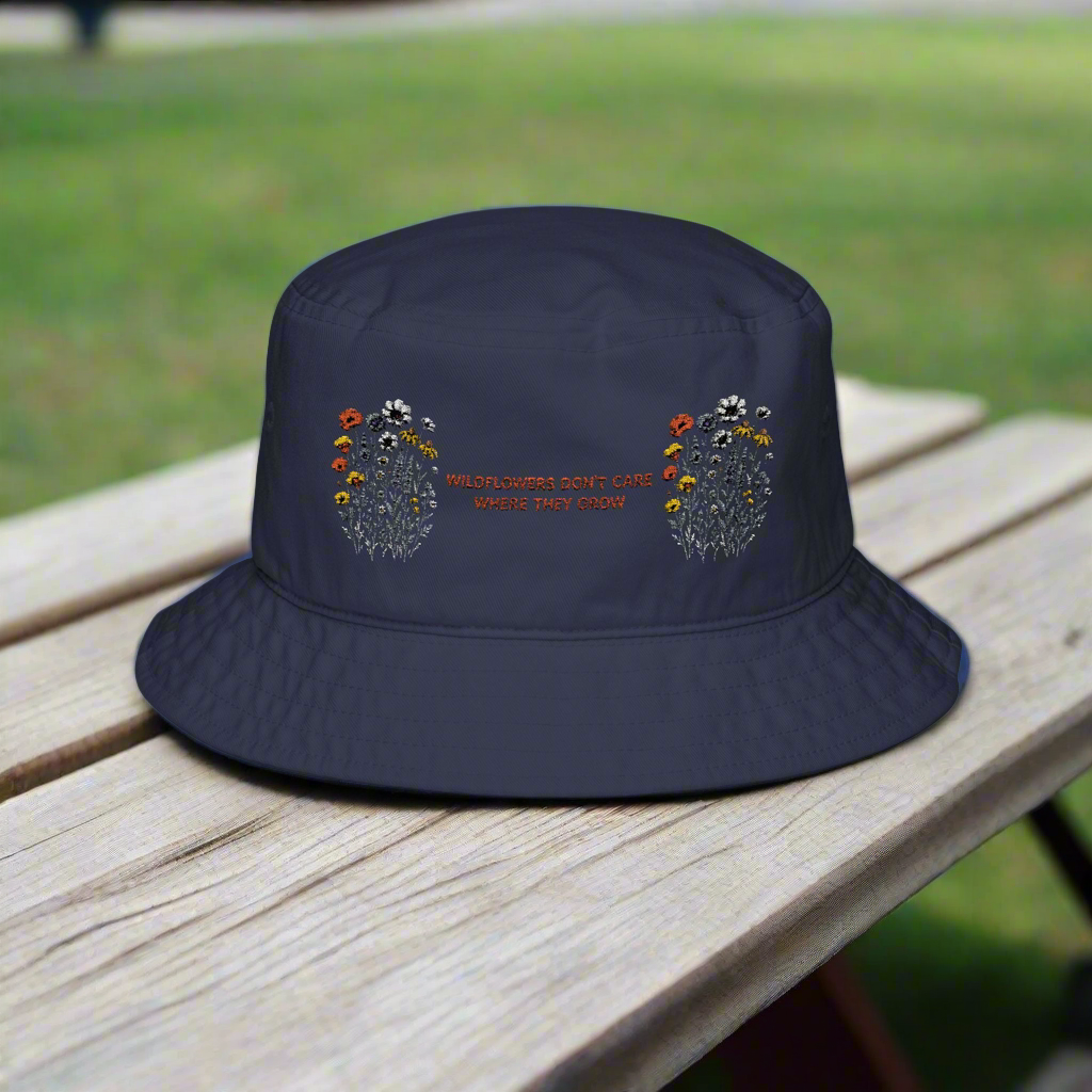 Wildflowers Bucket Hat | Gift for Mother, Grandmother, Garnder | Embroidered Garnder Hat | Gardner Gifts,