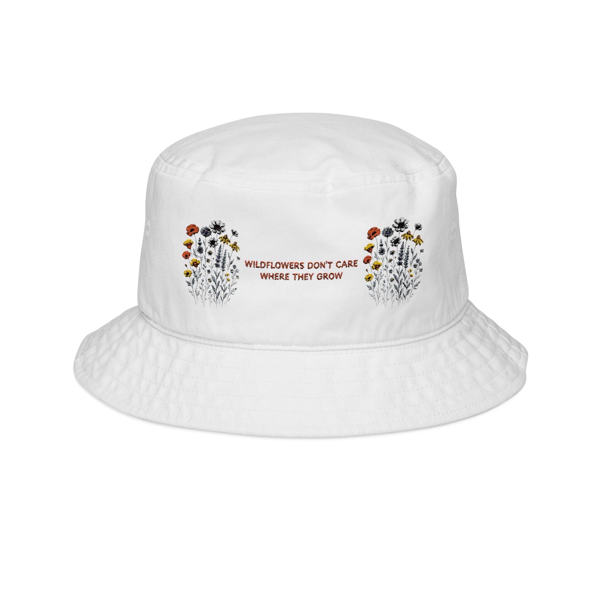 Wildflowers Bucket Hat | Gift for Mother, Grandmother, Garnder | Embroidered Garnder Hat | Gardner Gifts,