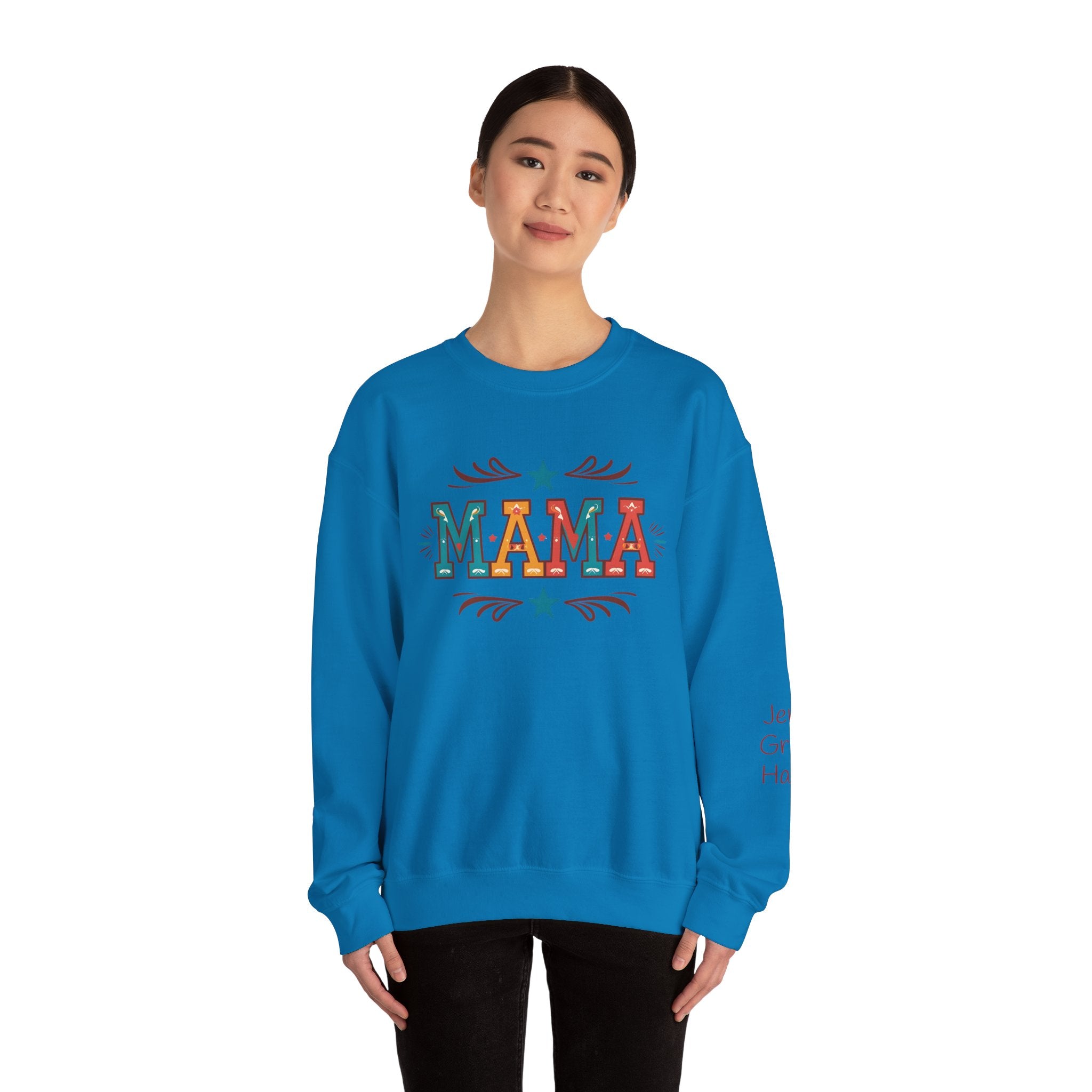 Western MAMA Sweatshirt, Custom Mom Gift with Kids Names, Cozy Mothers Day Crewneck