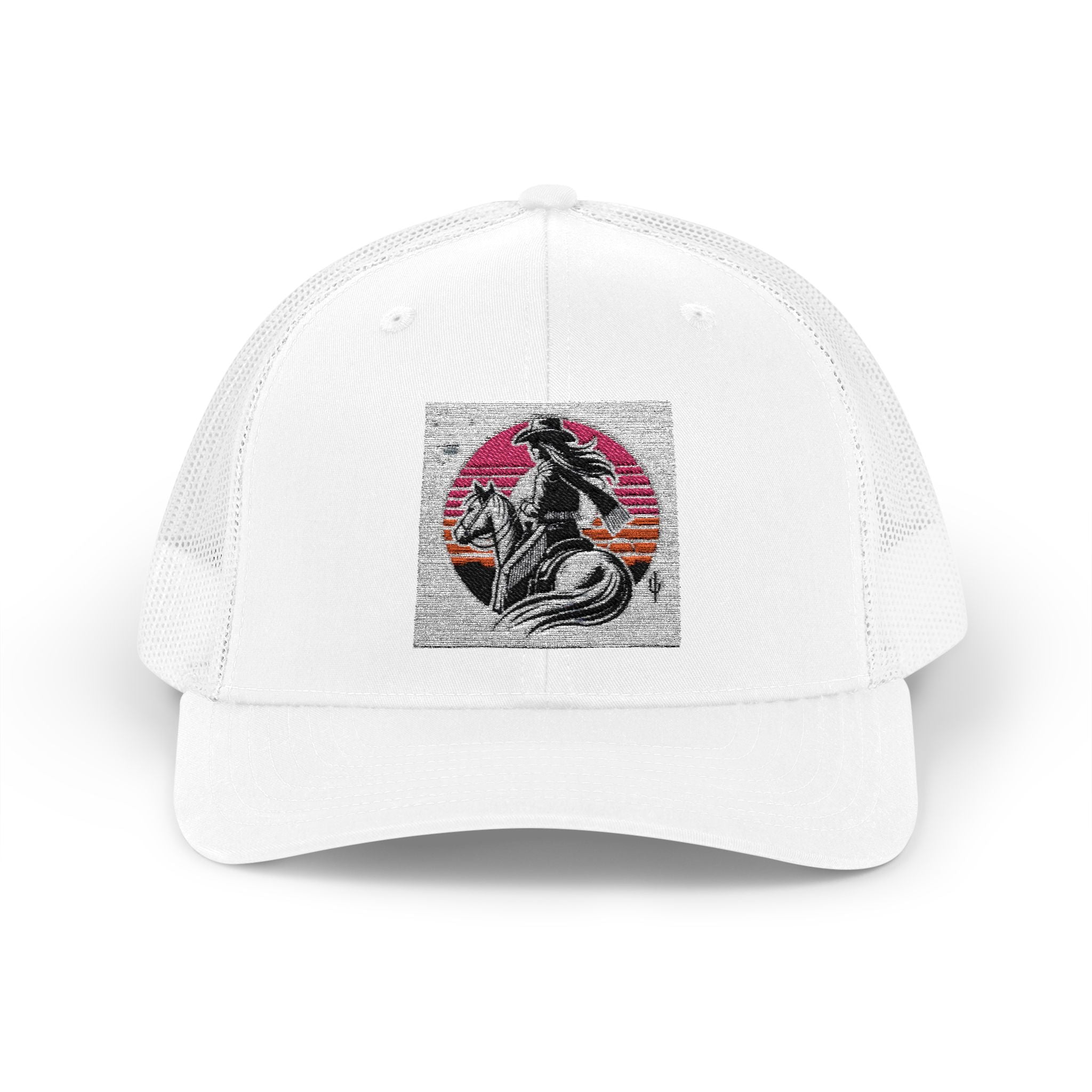 Cowgirl Trucker Hat, Cowgirls BASEBALL HAT, Custom Trucker Hat, Mid Height Western Cap, Emboidered Snapback Trucker Cap