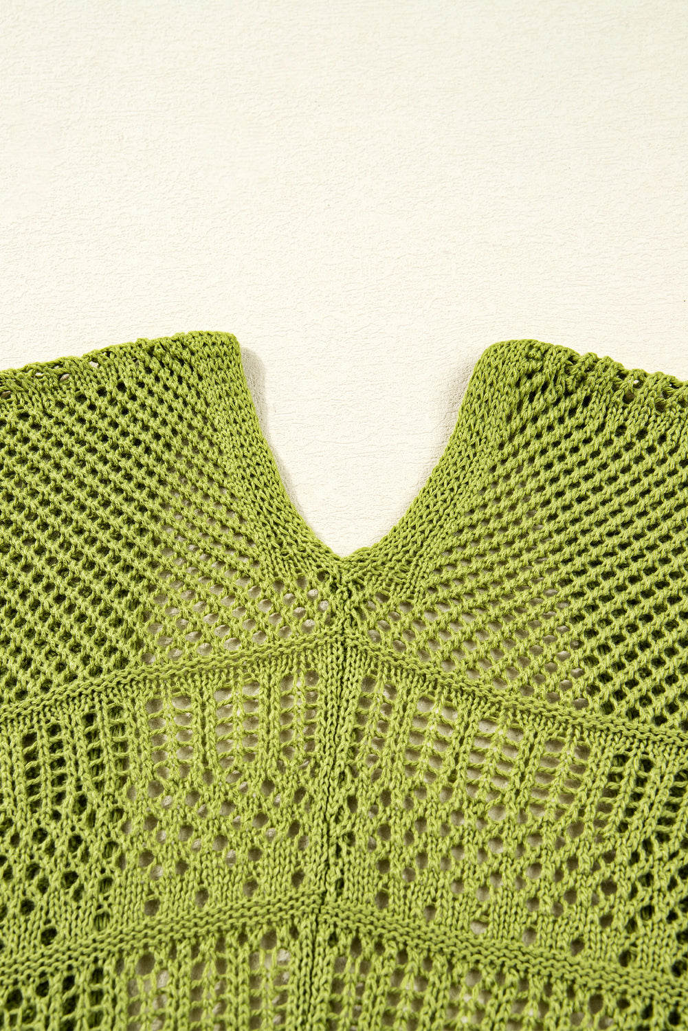Women’s Fall Cardigan | Oversized Spinach Green Crochet Knit Open Front Sweater