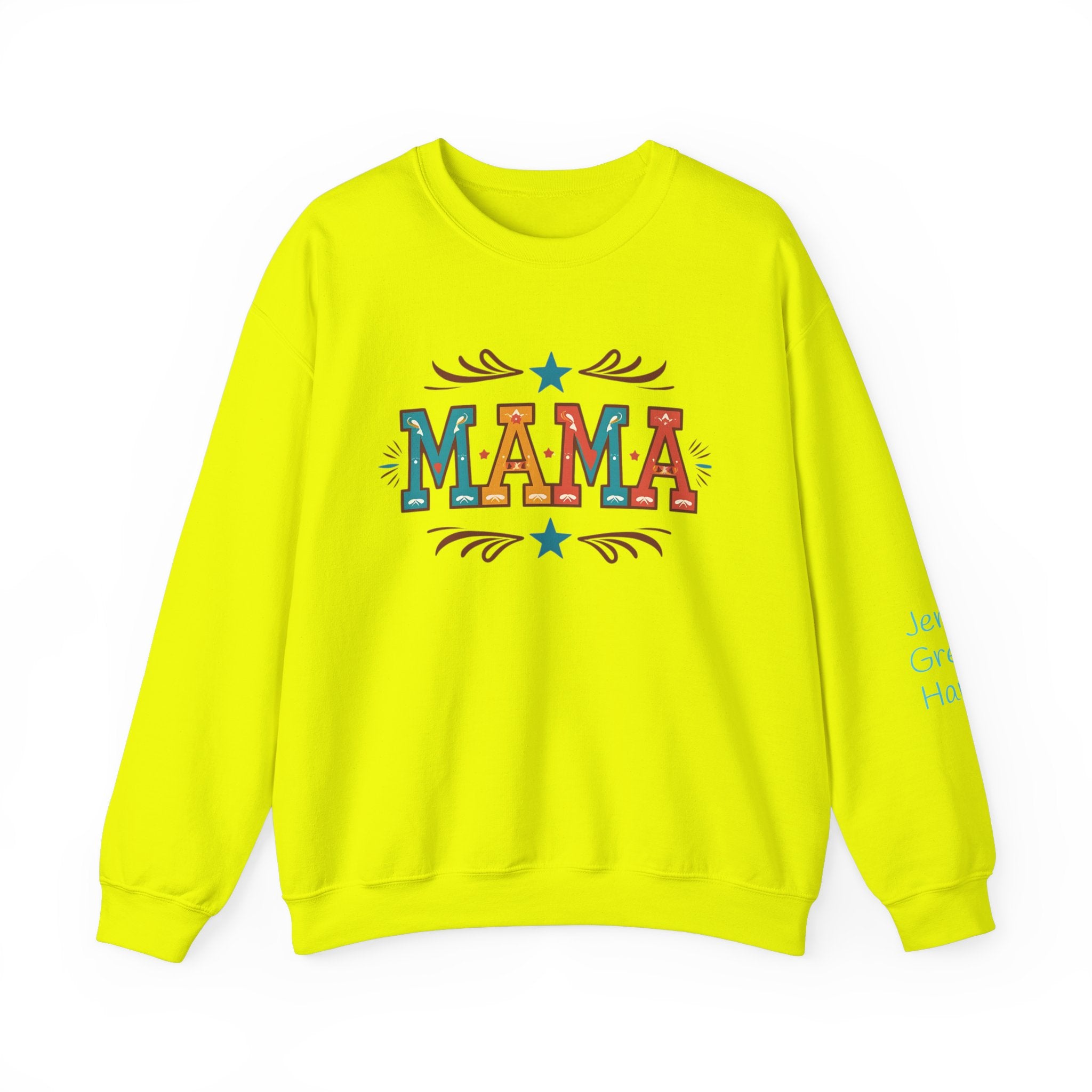 Western MAMA Sweatshirt, Custom Mom Gift with Kids Names, Cozy Mothers Day Crewneck