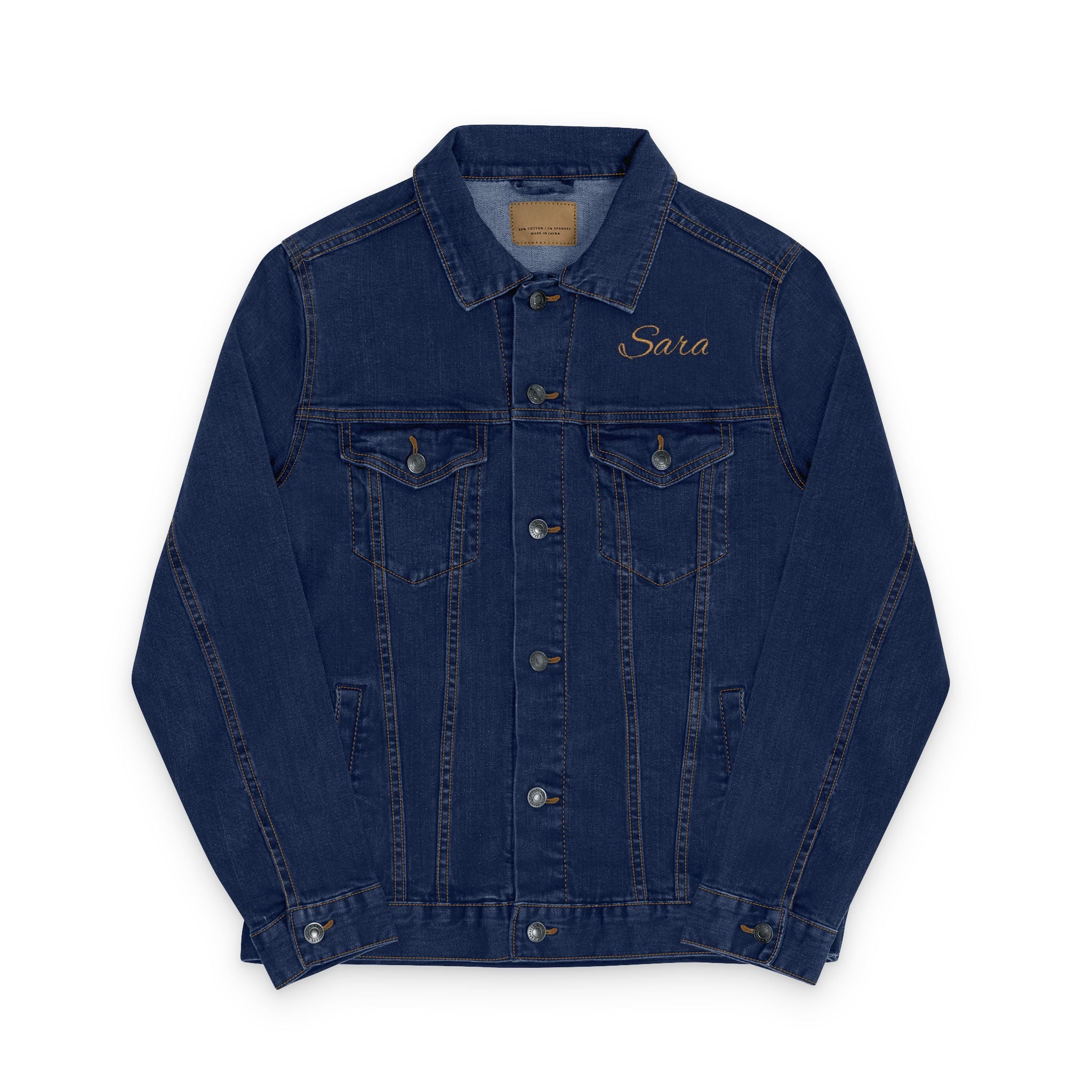 Custom Embroidered Denim Jacket – Bride Jean Jacket, Newlywed Gift, Personalized Name Jacket