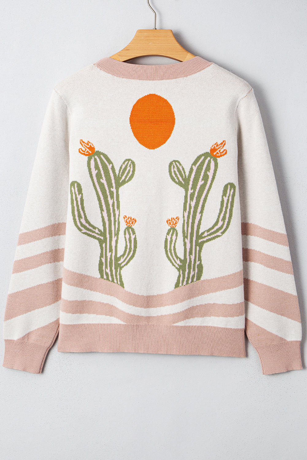 Desert Cactus Buttoned Front Sweater Cardigan
