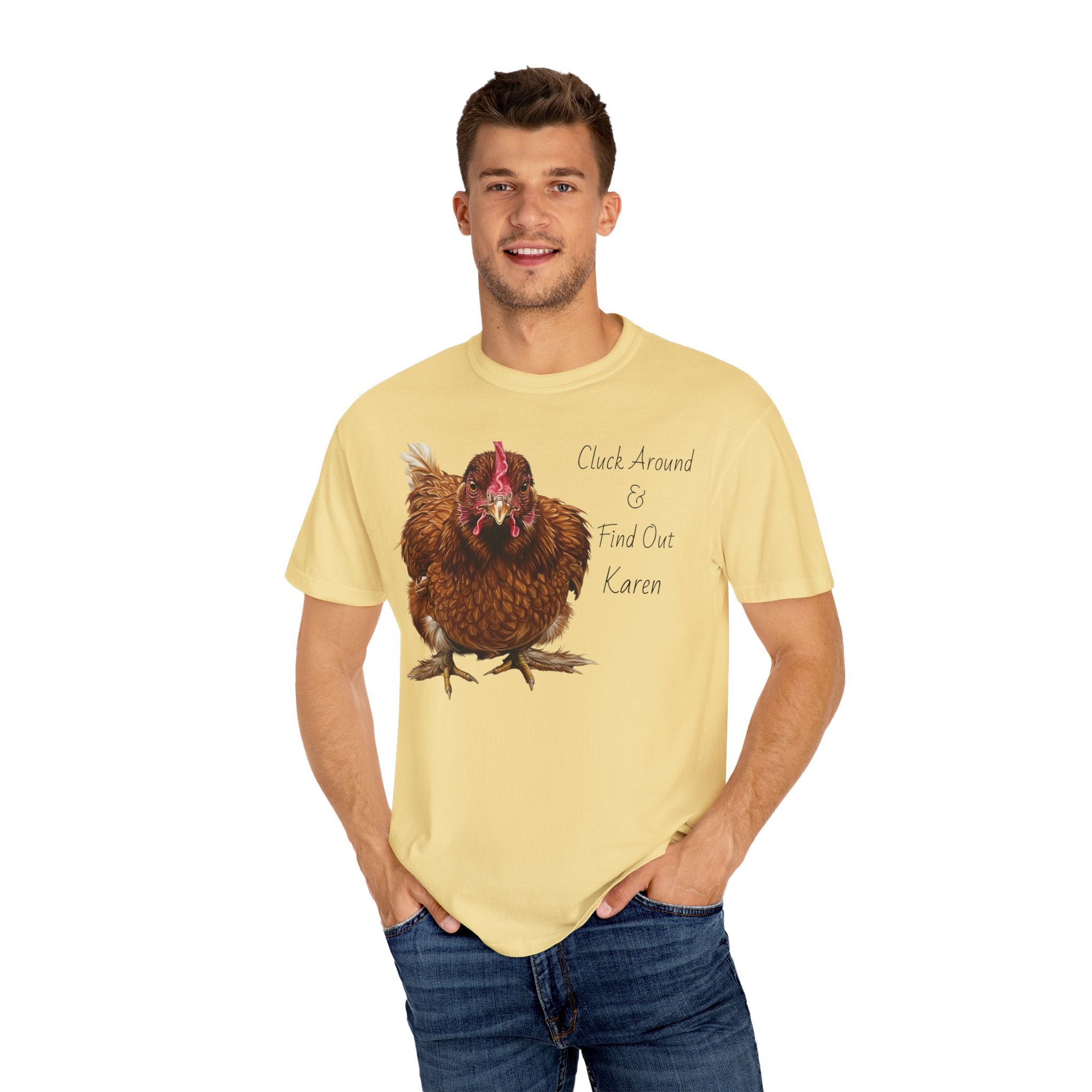 Custom Funny Chicken T-Shirt, Cluck Around & Find Out, Personalized Crazy Chicken Lady Shirt, gift for Chicken Lover, Backyard Chicken Owner