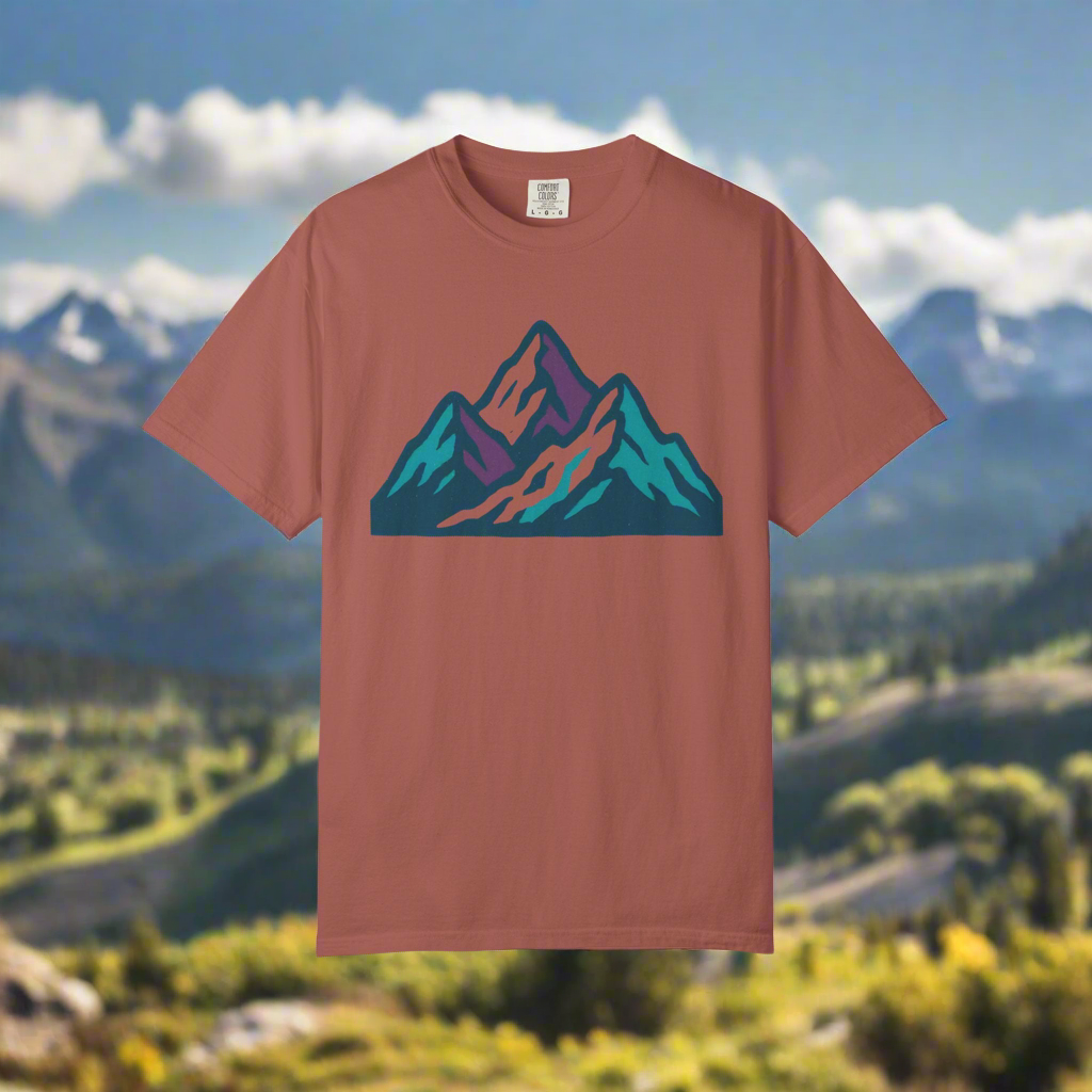 Mountain Graphic Unisex T-shirt, Comfort Colors Outdoor Shirt, Hiking Adventure Tee, Horn hunting tshirt