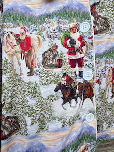 Adult Cowboy Santa Christmas Pajamas, Matching Western Family PJs